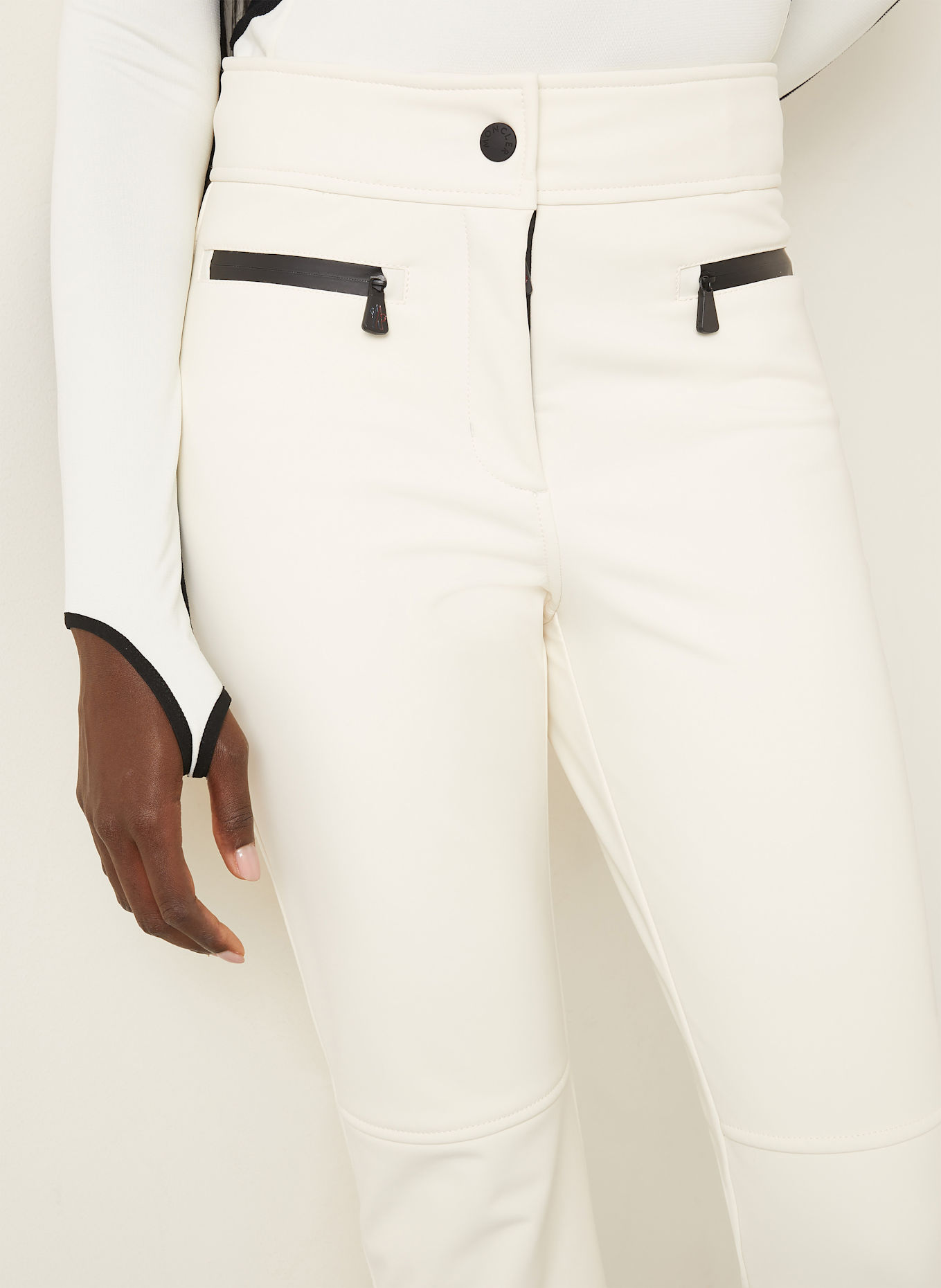 MONCLER GRENOBLE Softshell-Skihose: ECRU