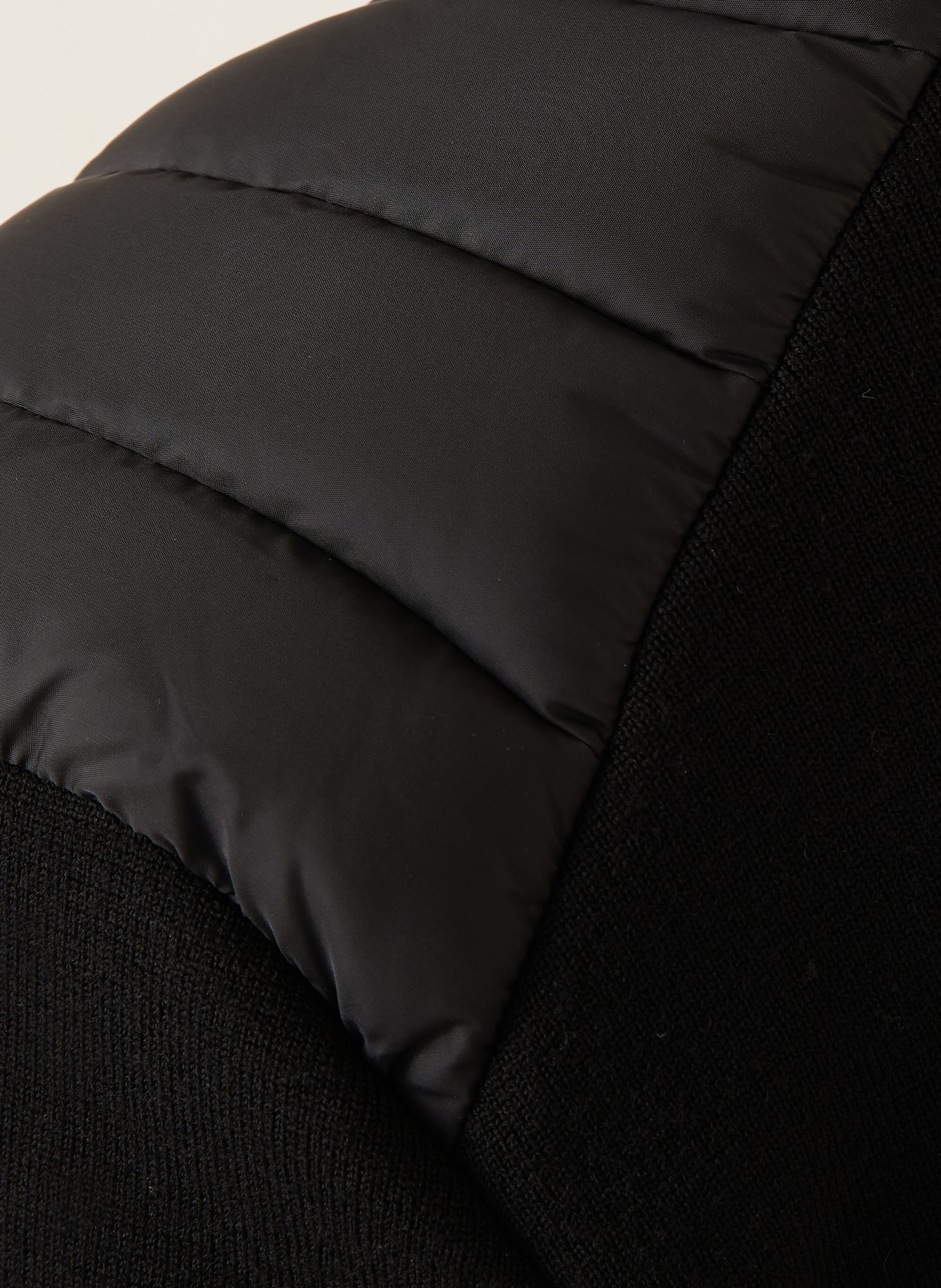 MONCLER GRENOBLE Strickjacke im Materialmix: SCHWARZ