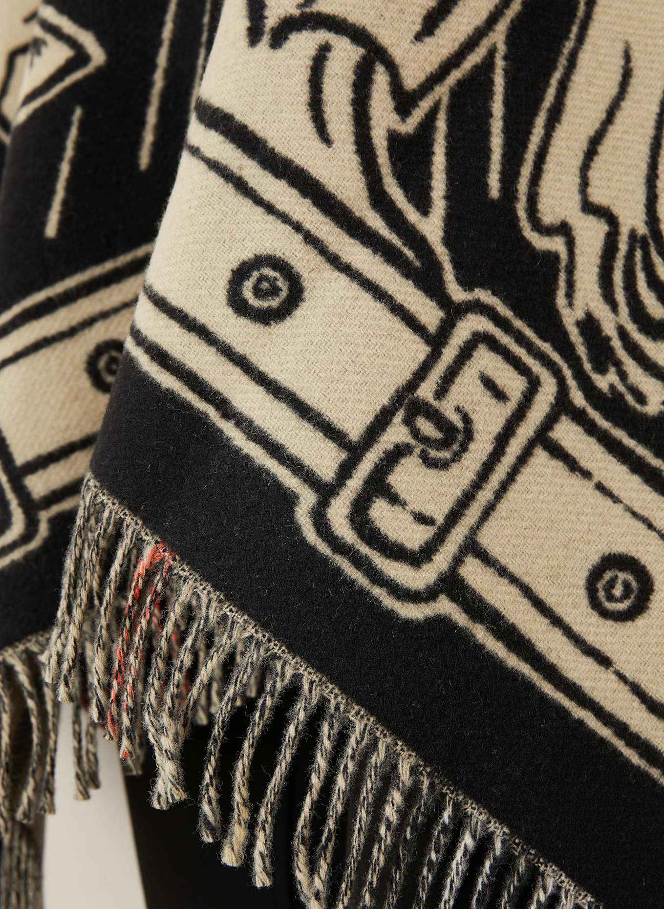 BURBERRY Cape: BEIGE / BLACK