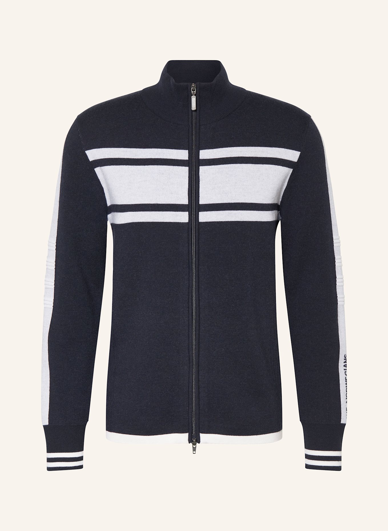 WE NORWEGIANS Midlayer-Jacke ROCKY aus Merinowolle: DUNKELBLAU / WEISS