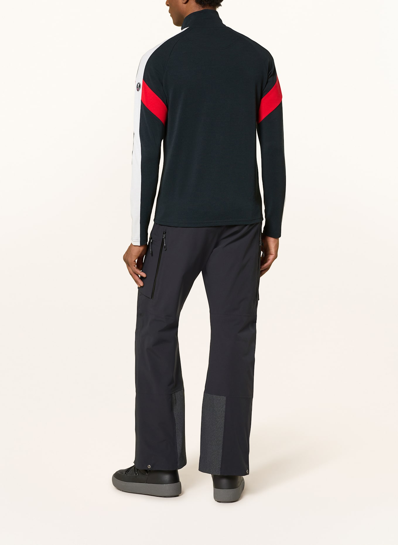 WE NORWEGIANS Midlayer-Jacke ZERMATT: SCHWARZ / WEISS / ROT