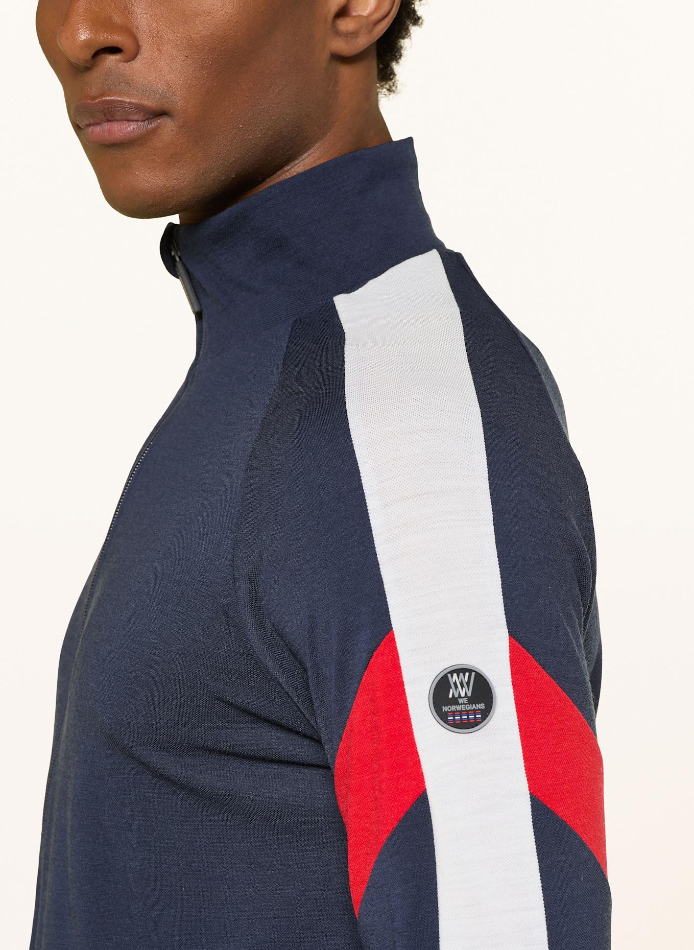 WE NORWEGIANS Midlayer-Jacke ZERMATT: DUNKELBLAU / ROT / WEISS