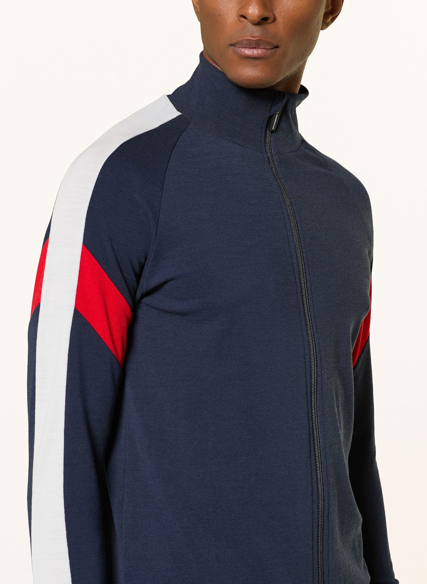 WE NORWEGIANS Midlayer-Jacke ZERMATT: DUNKELBLAU / ROT / WEISS