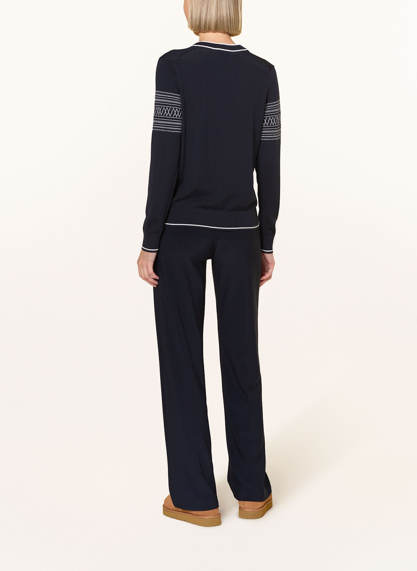 WE NORWEGIANS Pullover SIGNATURE aus Merinowolle: DUNKELBLAU