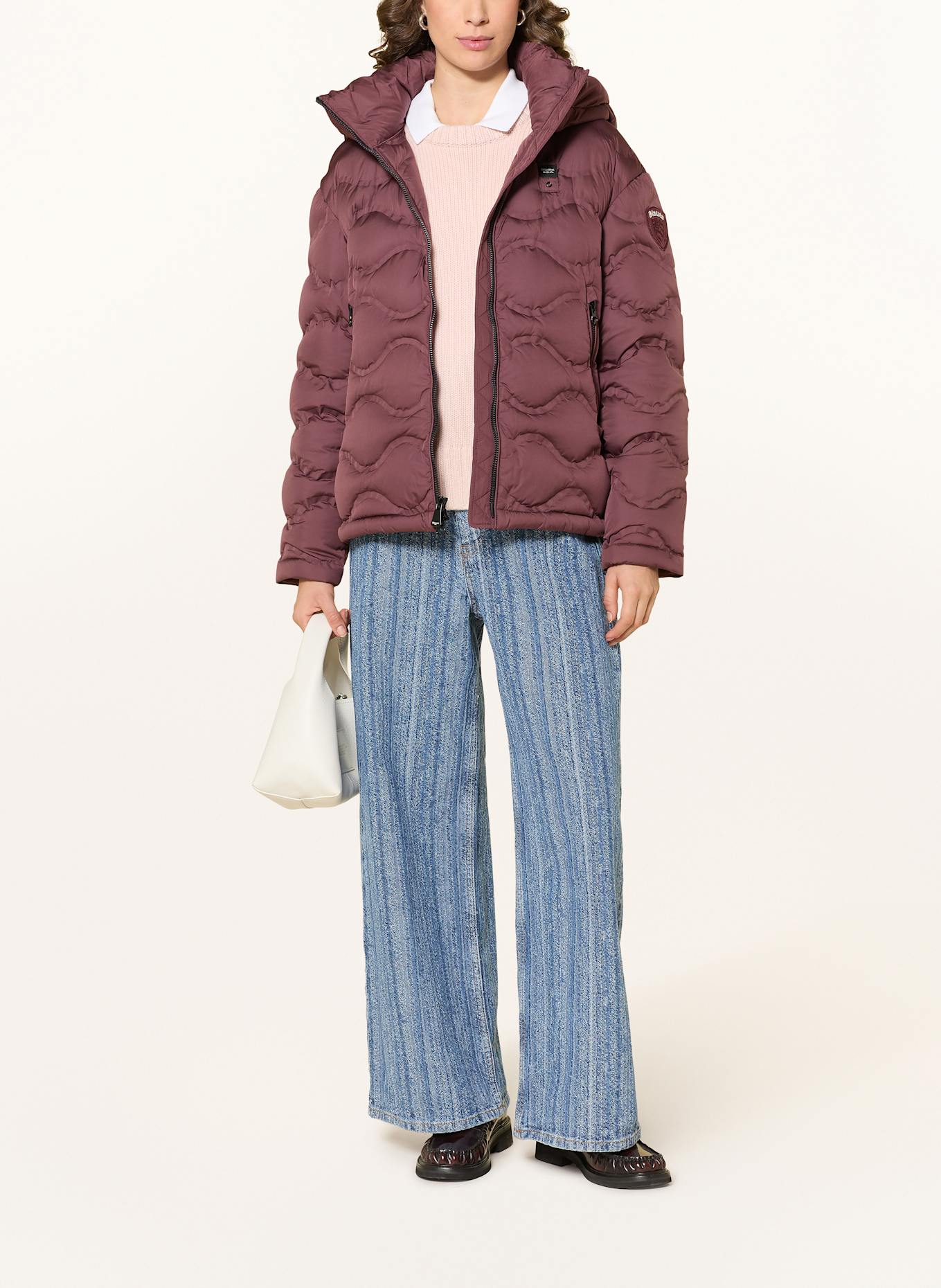 Blauer Daunenjacke LORRAINE: DUNKELROT