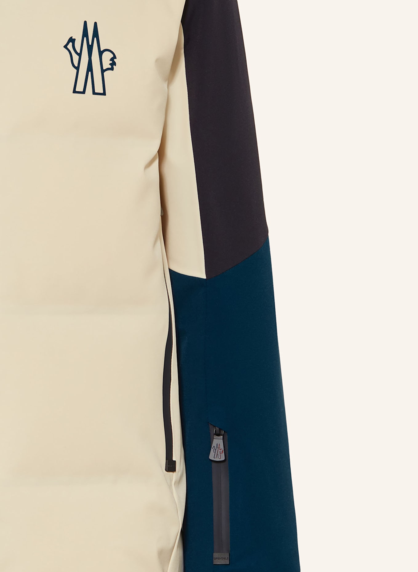 MONCLER enfant Veste de ski en duvet NEW MONTMIRAL: CRÈME / BLEU PÉTROLE / NOIR