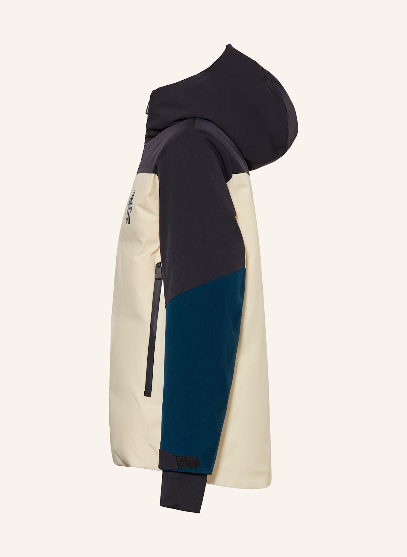 MONCLER enfant Veste de ski en duvet NEW MONTMIRAL: CRÈME / BLEU PÉTROLE / NOIR
