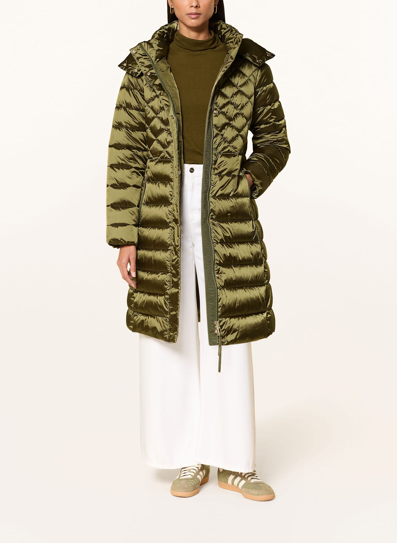 JOOP! Steppmantel CONSTANCE mit abnehmbarer Kapuze: GRÜN