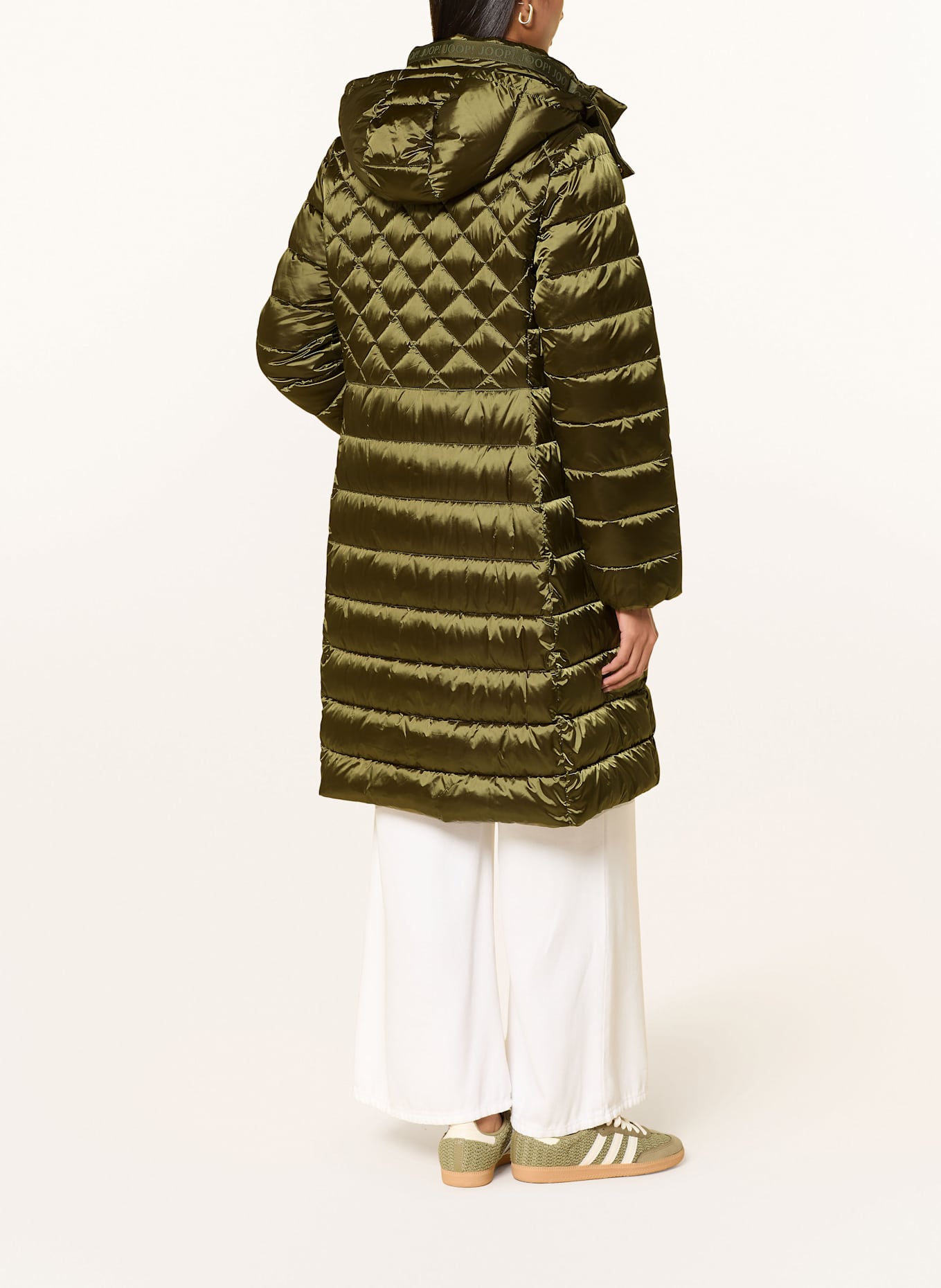 JOOP! Steppmantel CONSTANCE mit abnehmbarer Kapuze: GRÜN