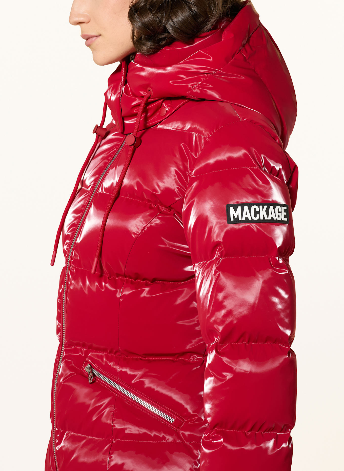 Mackage Daunenjacke MADALYN-GLO mit abnehmbarer Kapuze: ROT