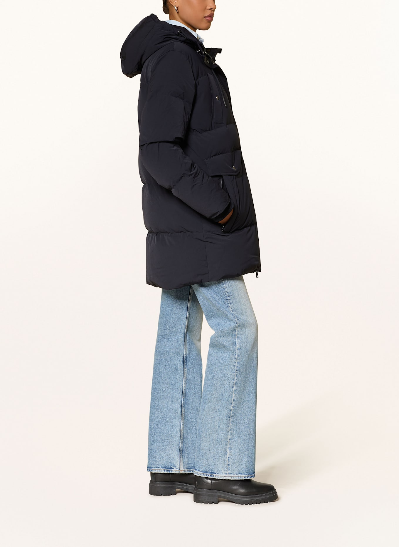 IQ STUDIO Daunenmantel: DUNKELBLAU