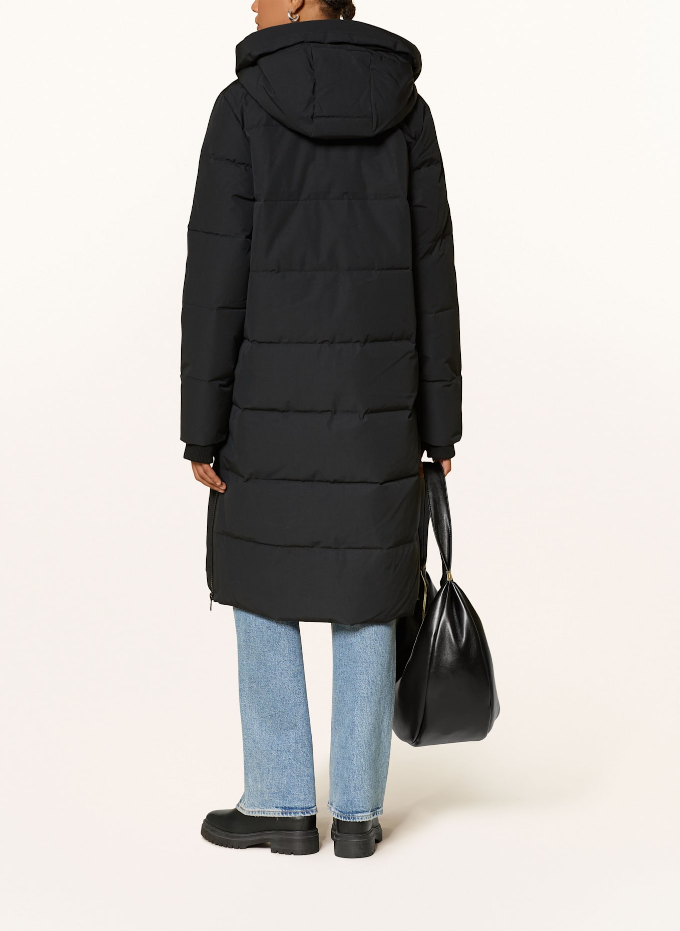 IQ STUDIO Steppmantel: SCHWARZ