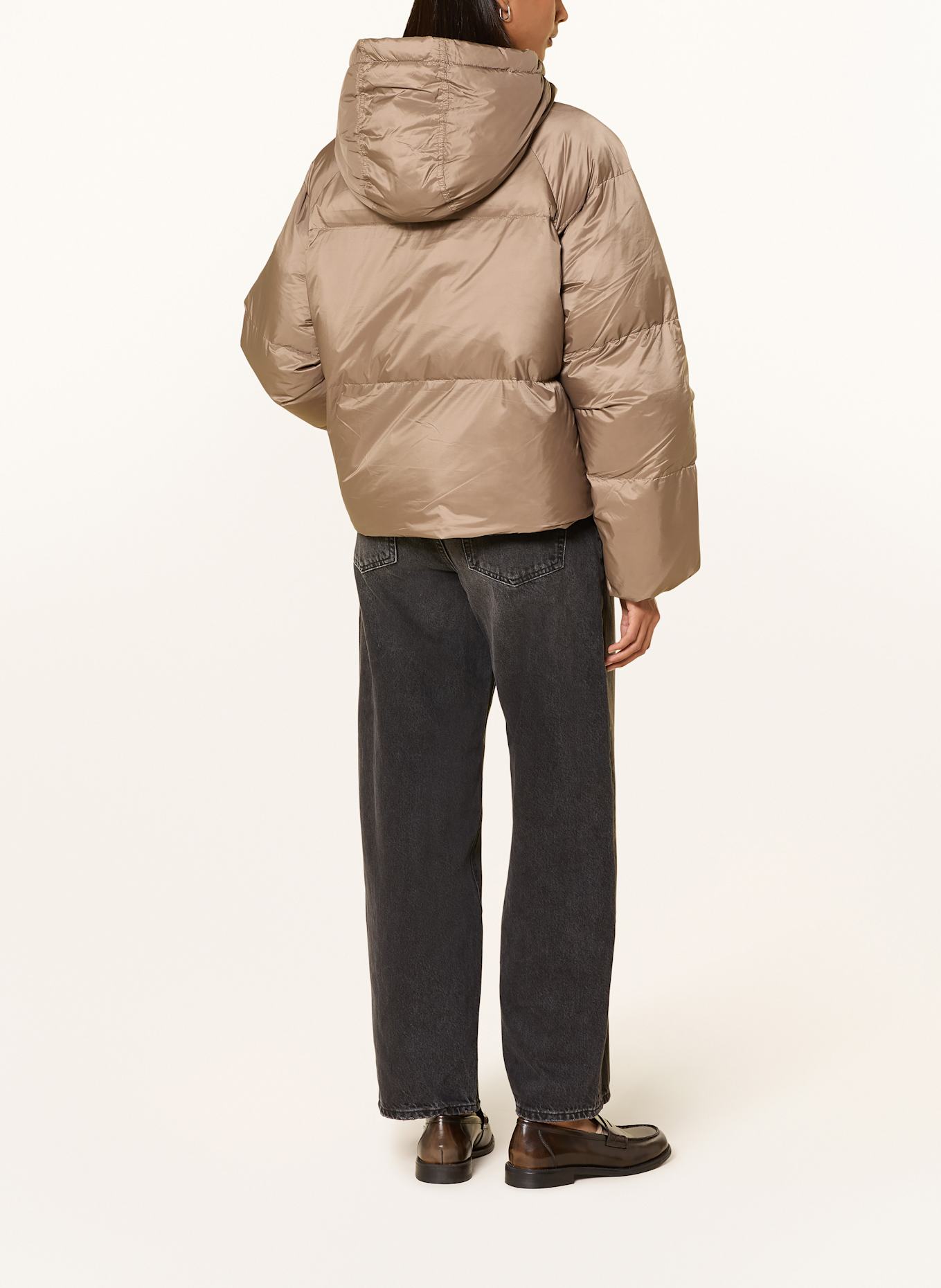 WITHBLACK Péřová bunda WBLEMMA: ČERNOŠEDÁ