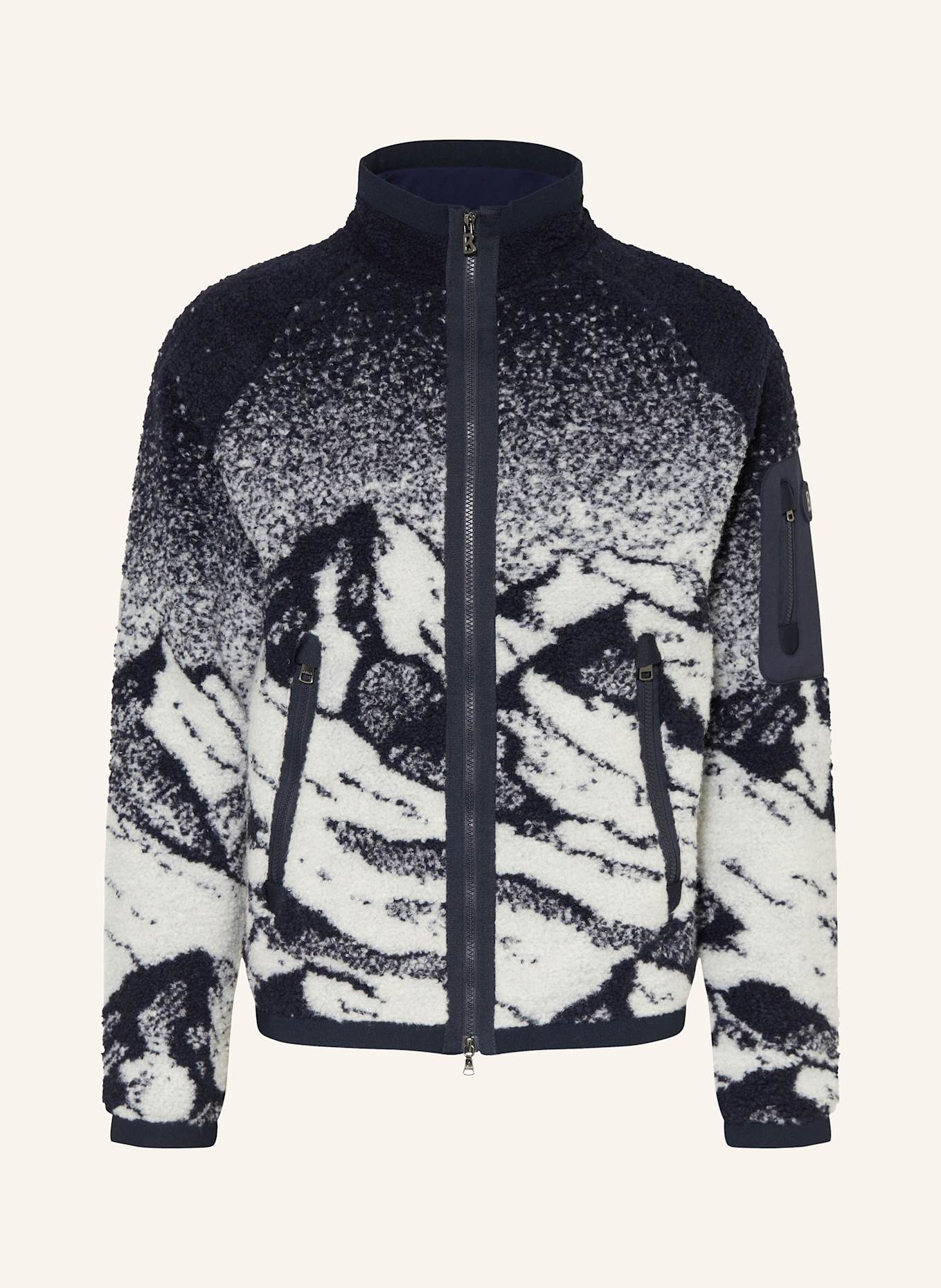 BOGNER Kurtka z polaru GREGOR: GRANATOWY / BIAŁY