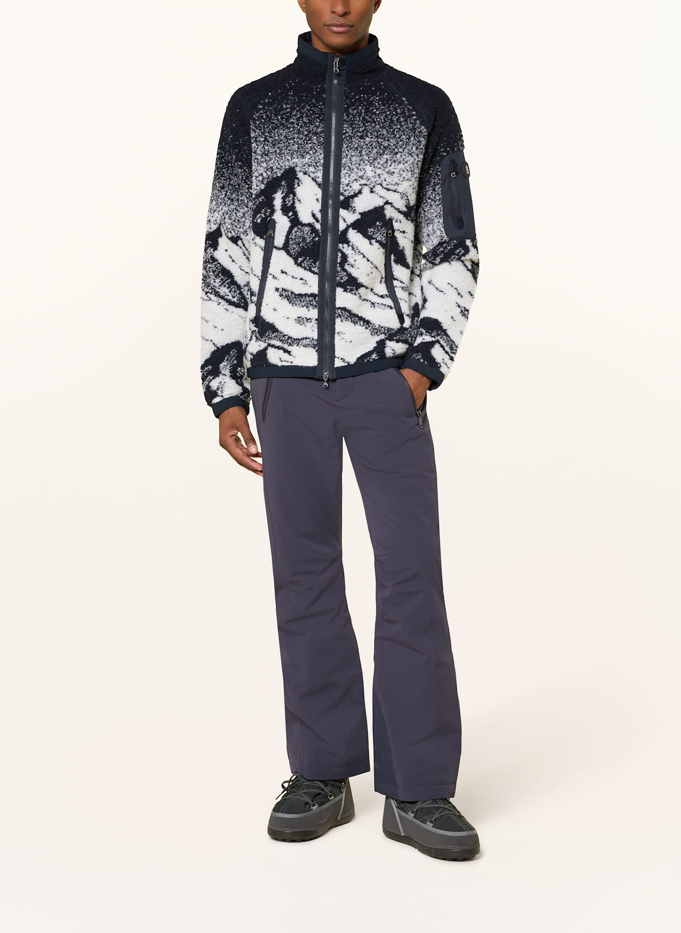 BOGNER Kurtka z polaru GREGOR: GRANATOWY / BIAŁY