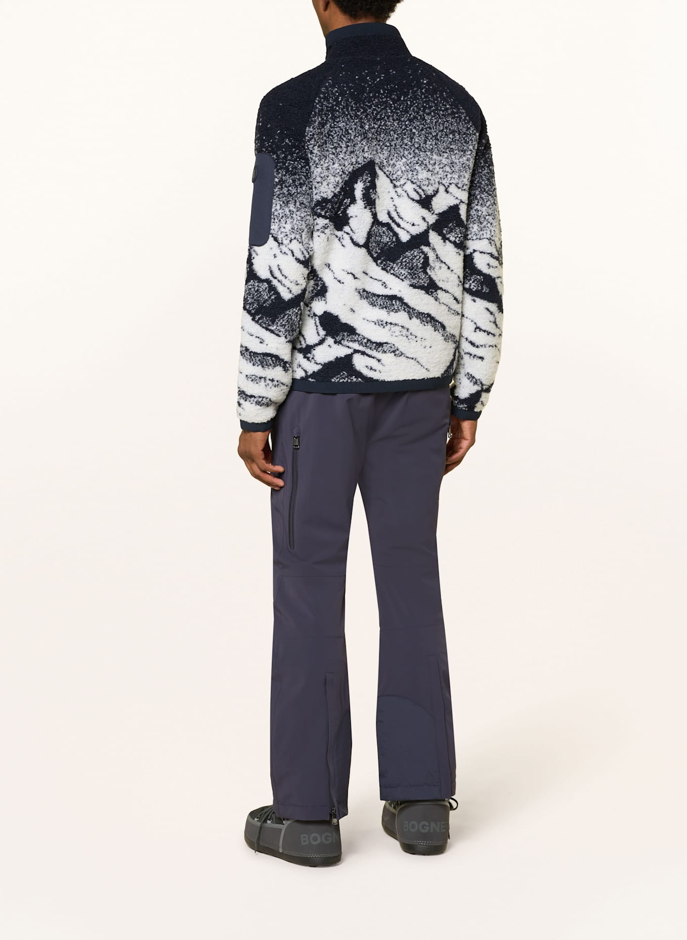 BOGNER Kurtka z polaru GREGOR: GRANATOWY / BIAŁY