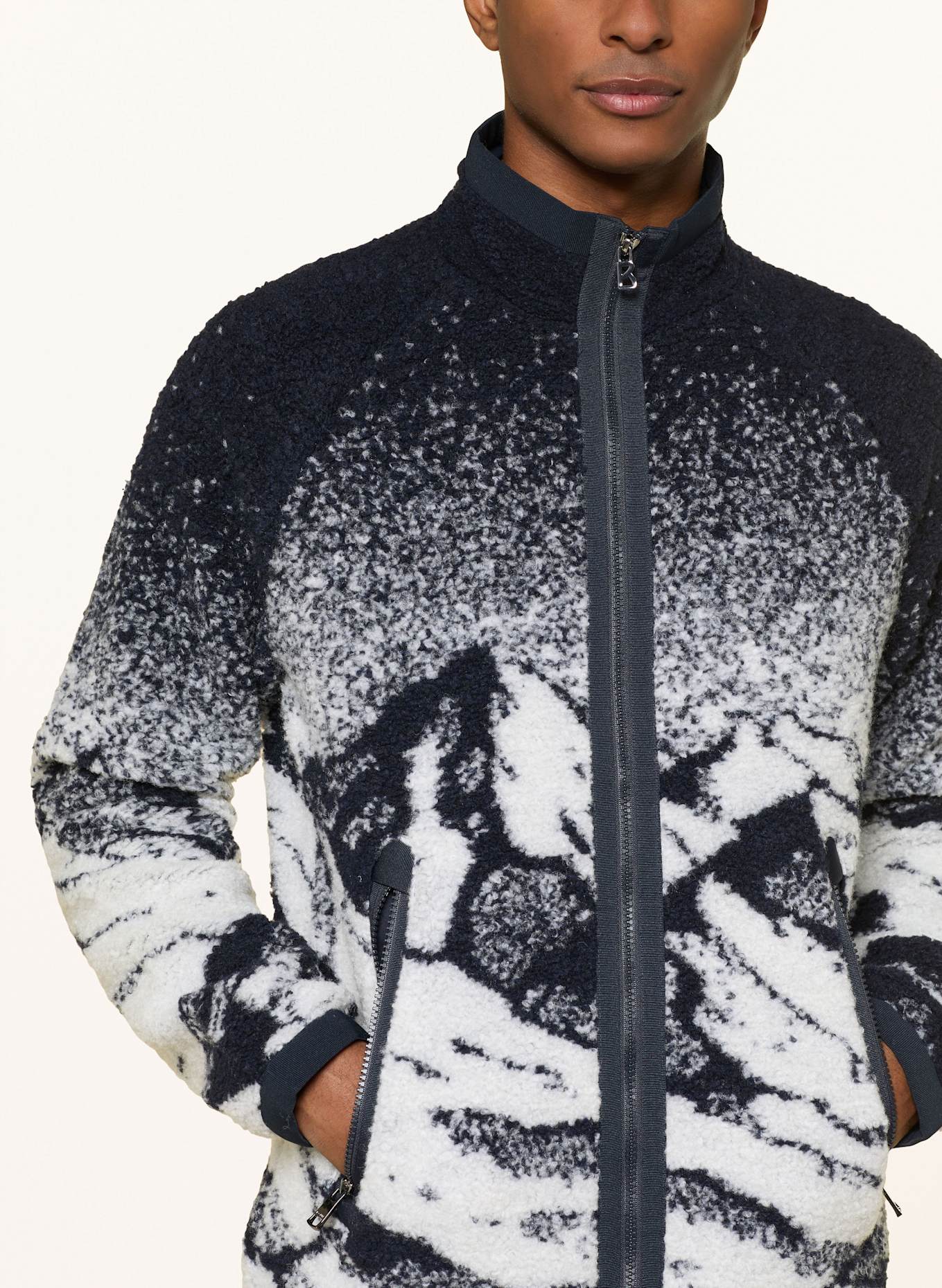 BOGNER Kurtka z polaru GREGOR: GRANATOWY / BIAŁY