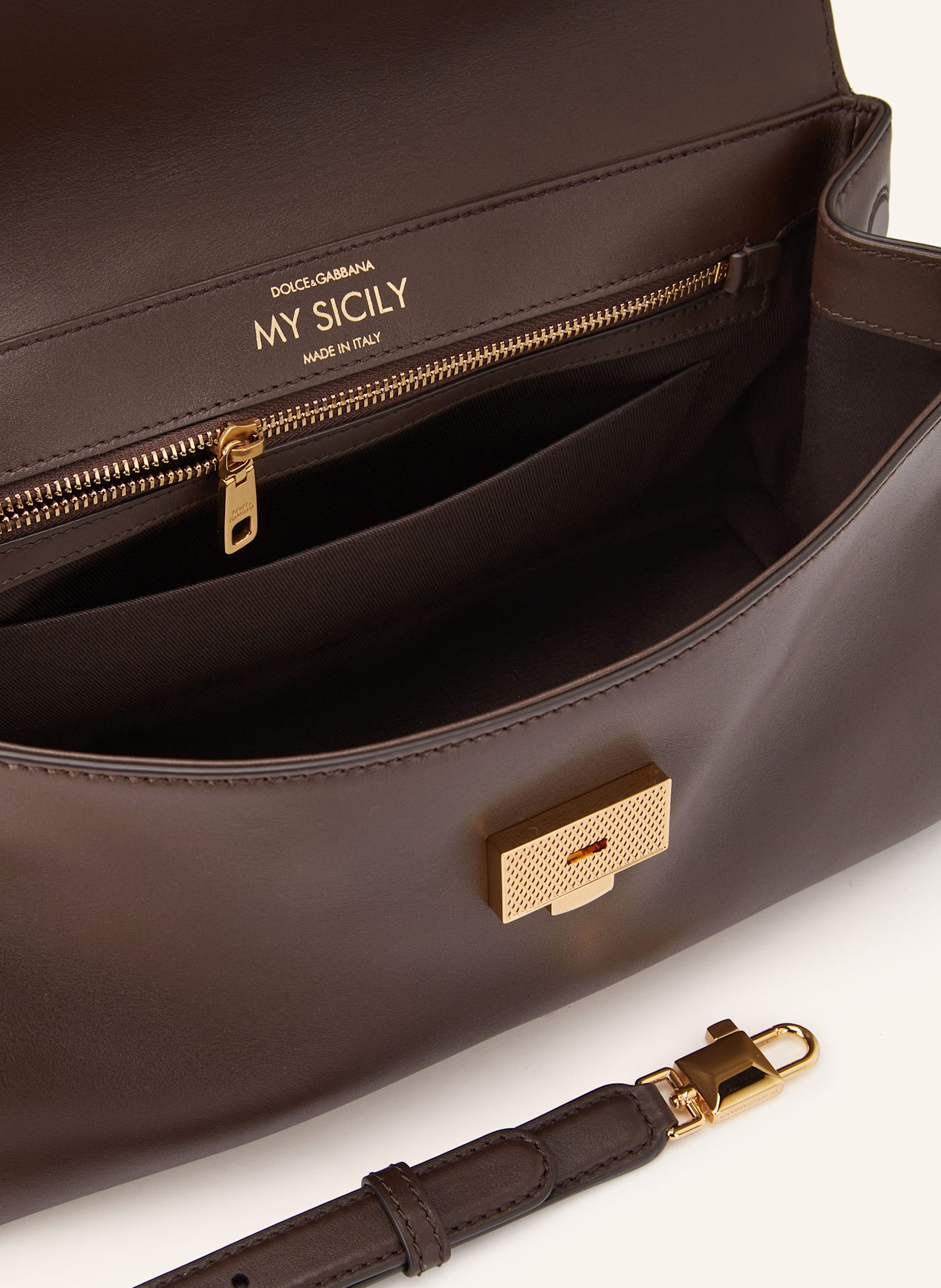 DOLCE & GABBANA Torebka MY SICILY: BRĄZOWY