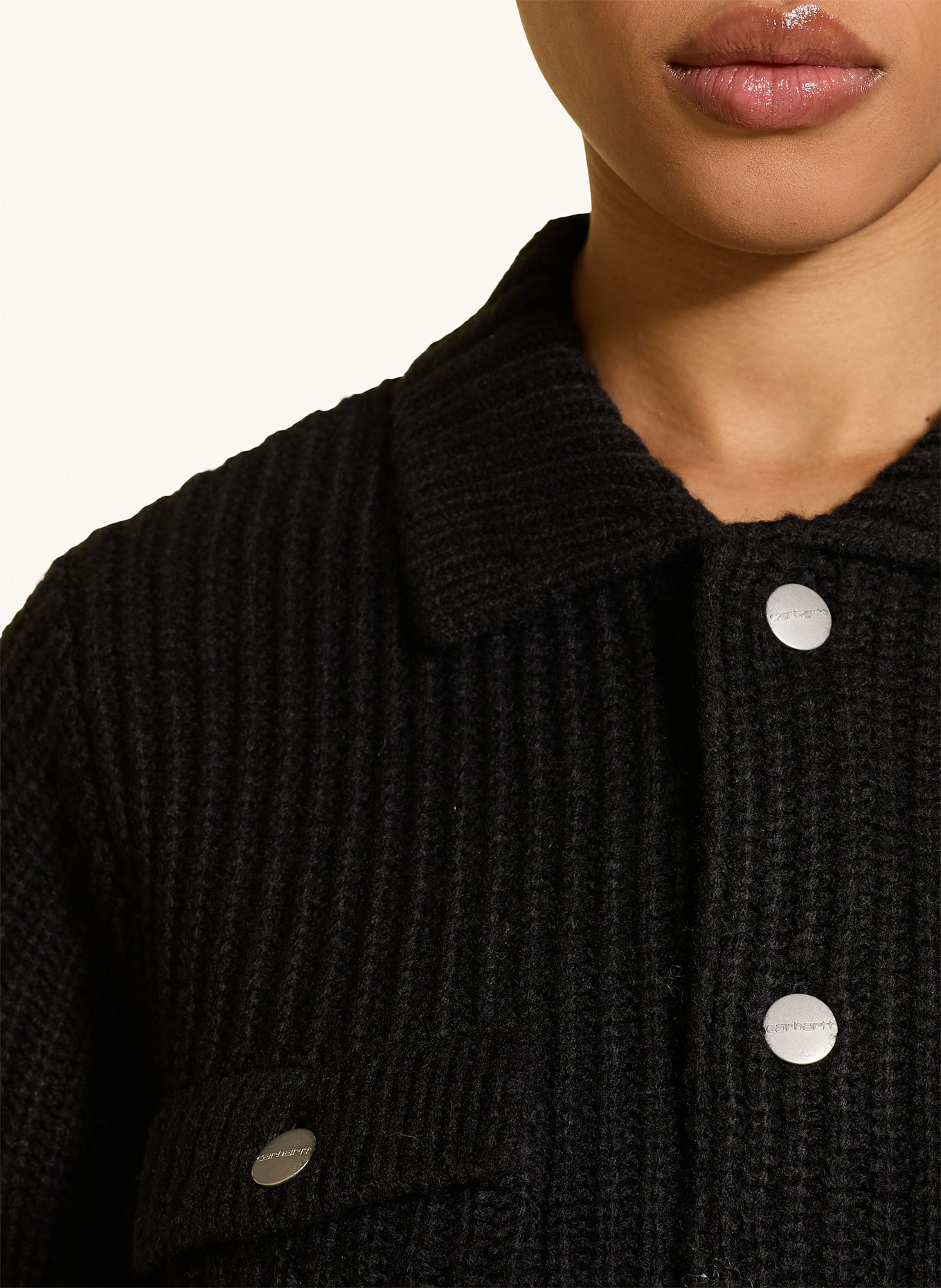 carhartt WIP Strickjacke MICHIGAN: SCHWARZ