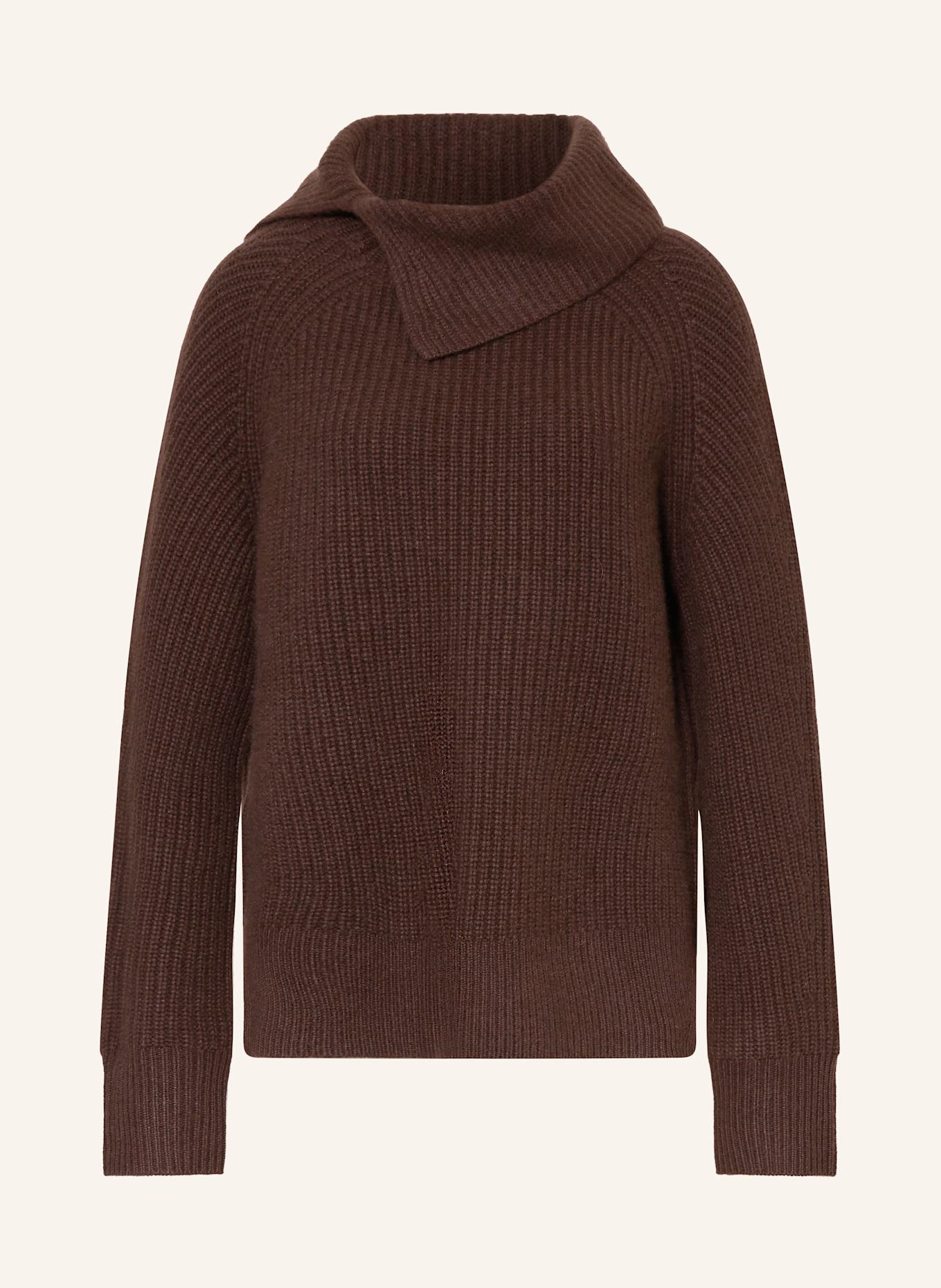LOULOU DE SAISON Cashmere-Pullover CECIL: DUNKELBRAUN