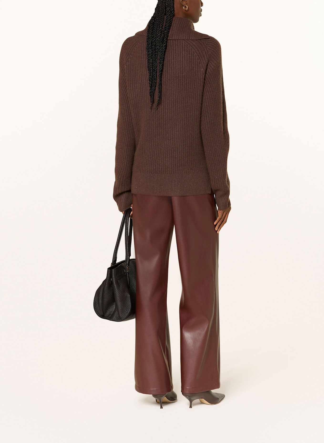 LOULOU DE SAISON Cashmere-Pullover CECIL: DUNKELBRAUN