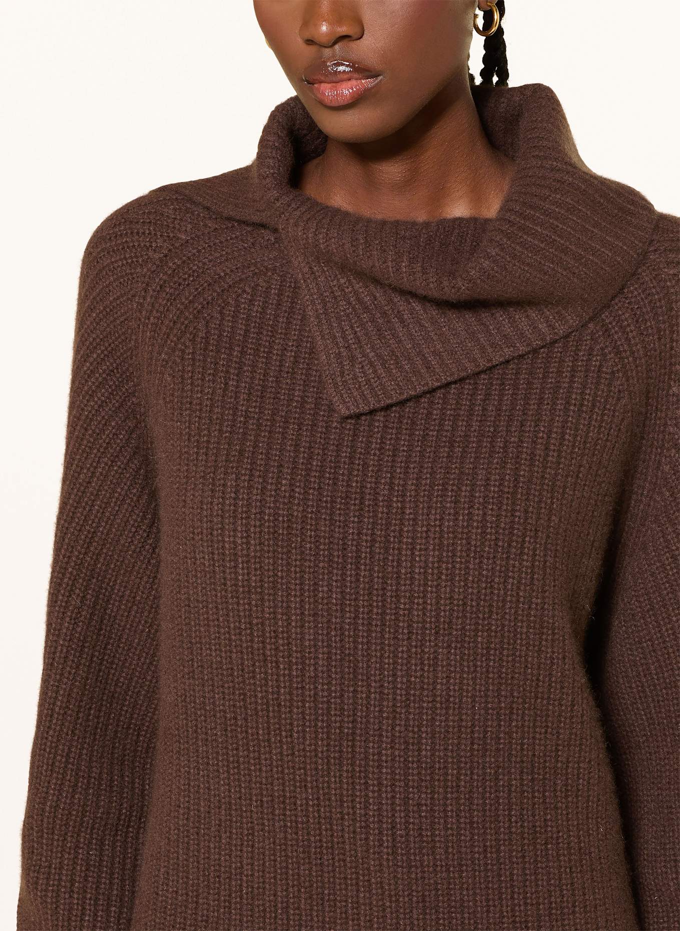 LOULOU DE SAISON Cashmere-Pullover CECIL: DUNKELBRAUN