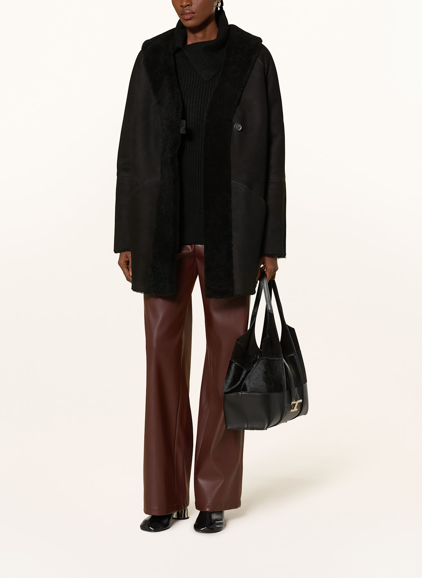 LOULOU DE SAISON Płaszcz ISAK: CZARNY