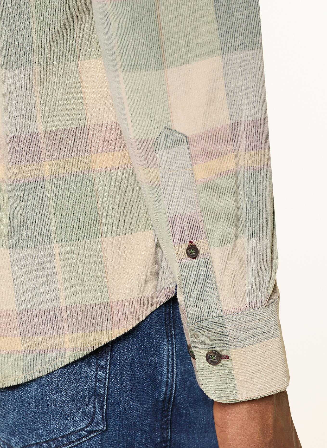 FYNCH-HATTON Cordhemd Regular Fit: HELLBRAUN / HELLGRÜN / HELLROT