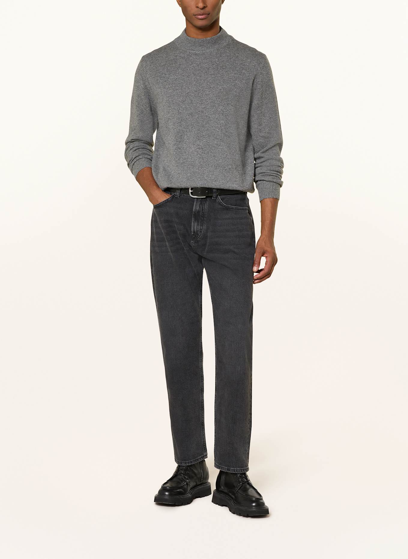 FYNCH-HATTON Cashmere-Pullover: DUNKELGRAU