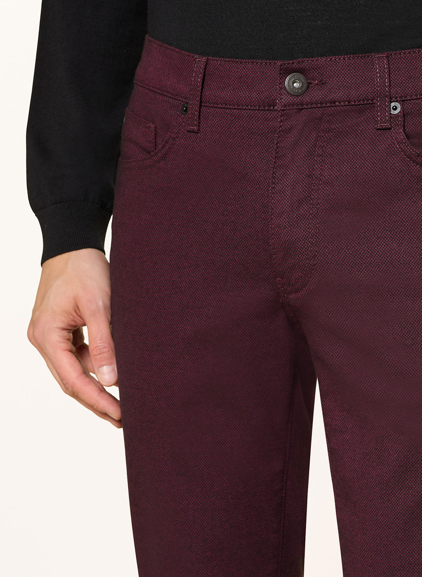 BRAX Hose CADIZ Straight Fit: DUNKELROT