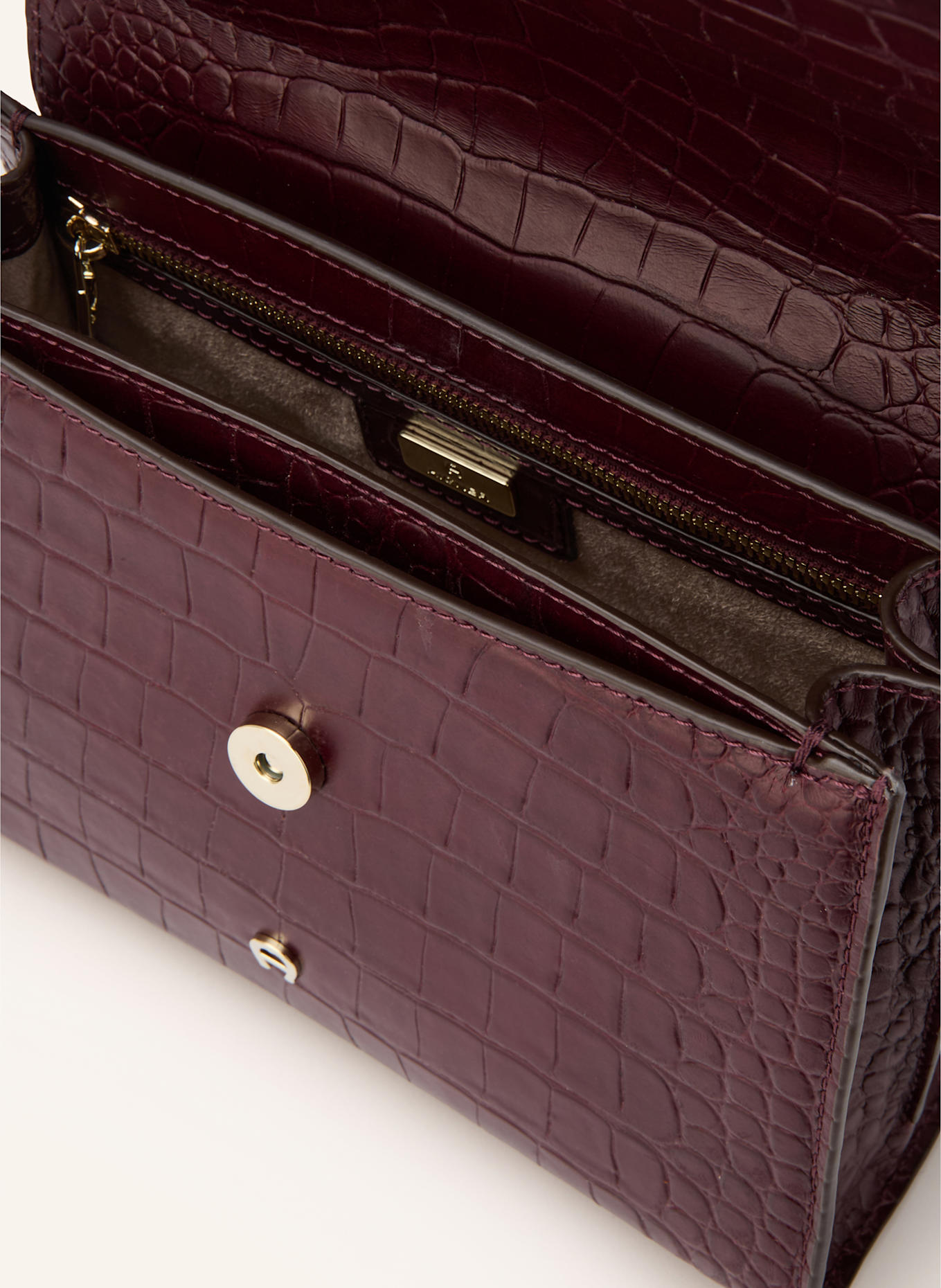 AIGNER Handtasche FARAH COCCODRILLO SMALL: DUNKELROT