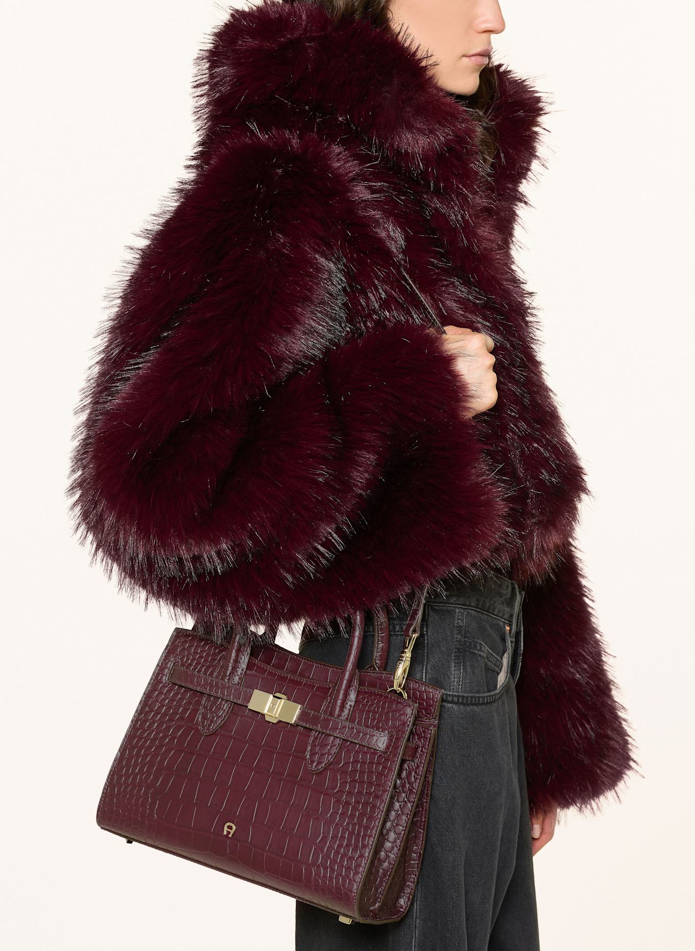 AIGNER Handbag FARRAH MEDIUM: DARK RED