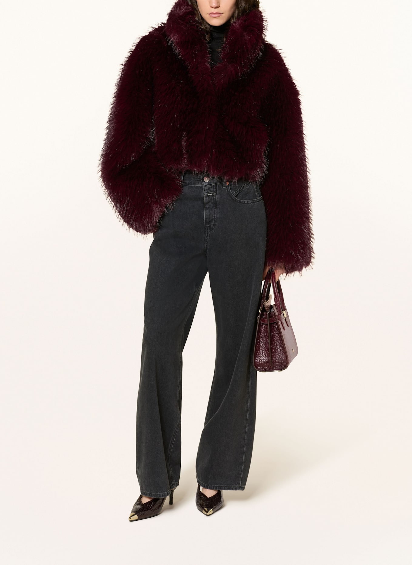 AIGNER Handbag FARRAH MEDIUM: DARK RED