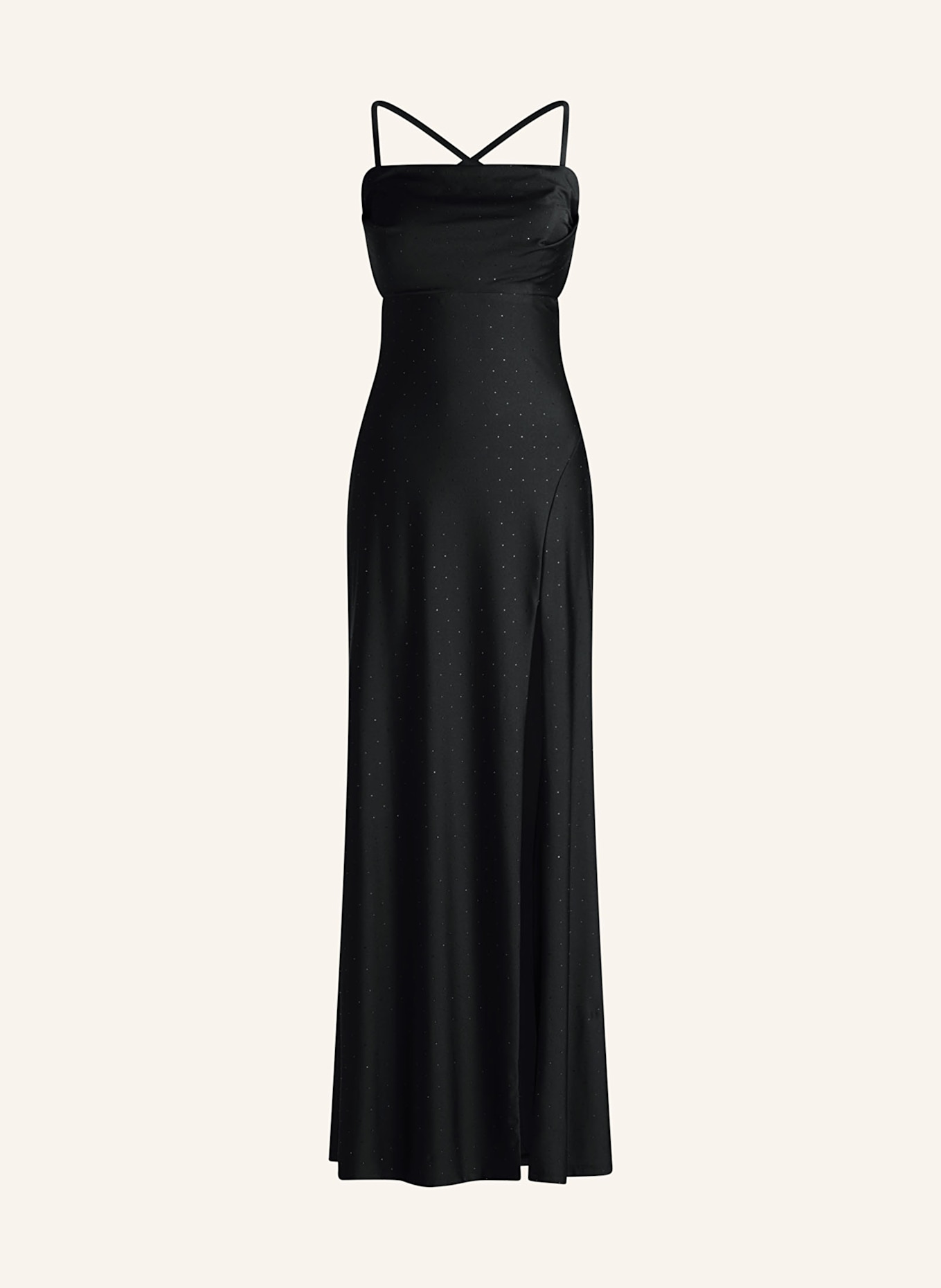 VM Vera Mont Abendkleid mit Cut-outs und Schmucksteinen: SCHWARZ