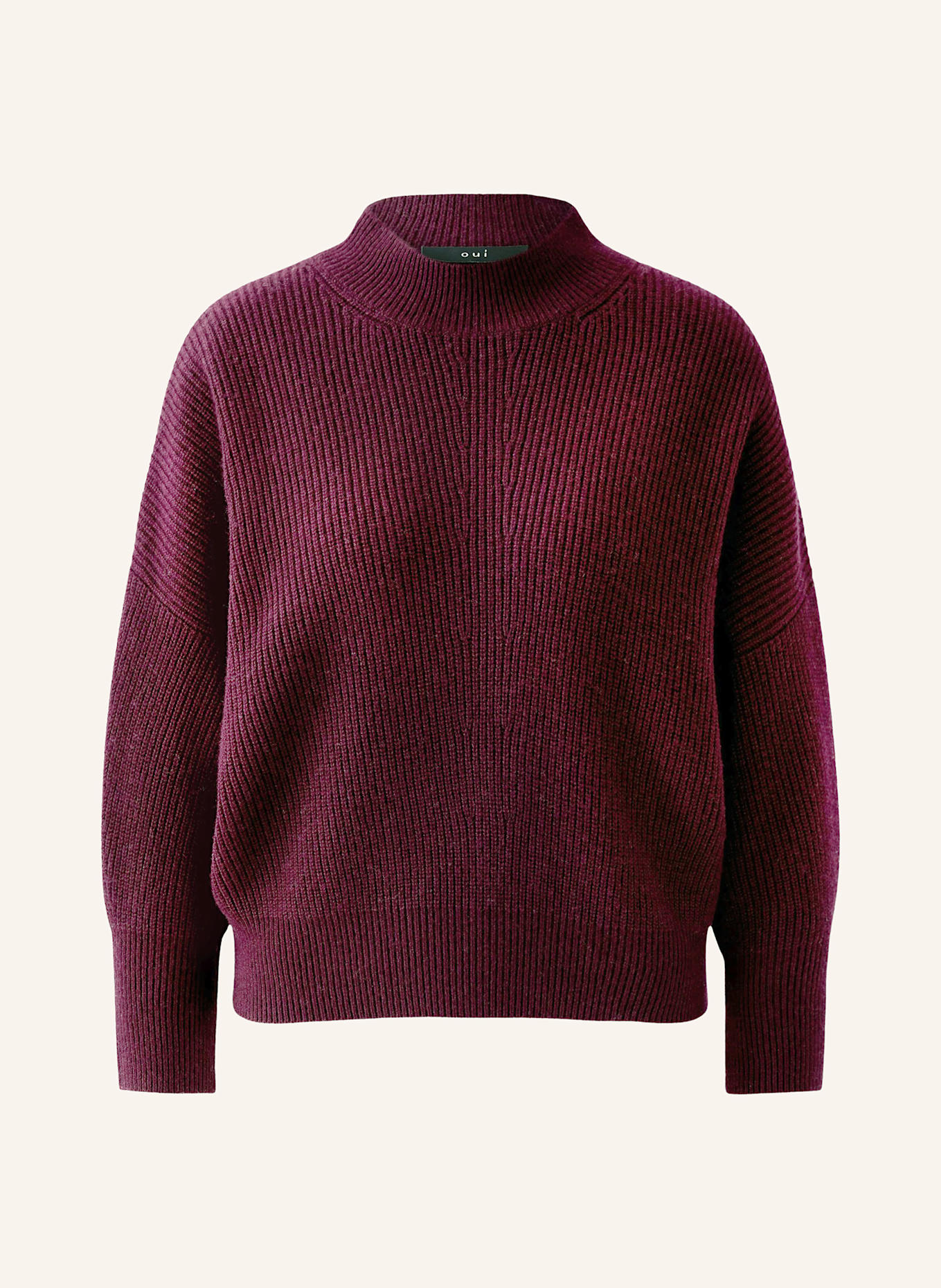 oui Pullover mit 3/4-Arm: DUNKELROT