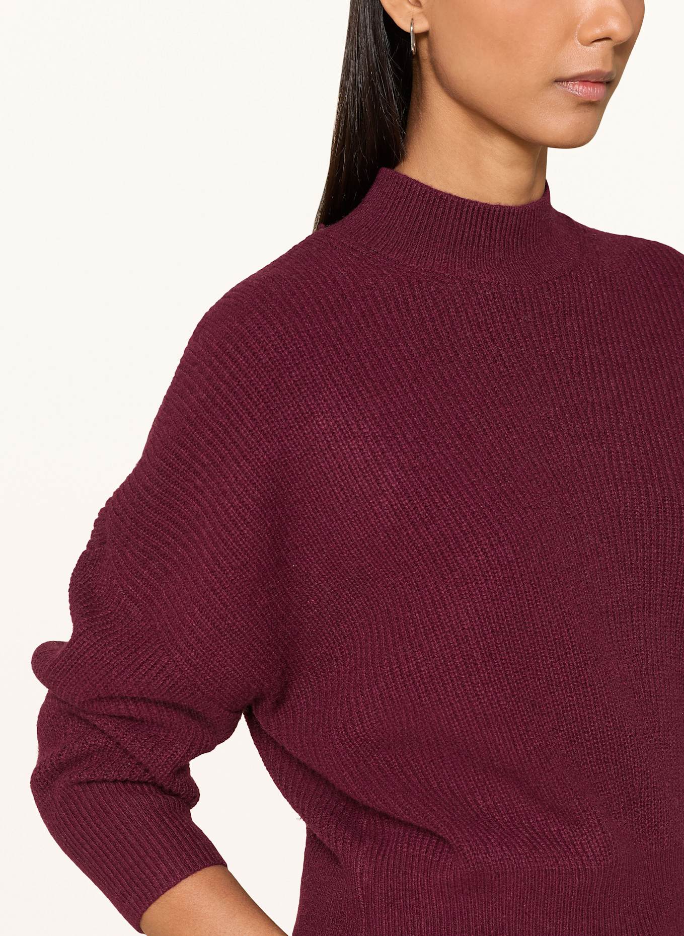 oui Pullover mit 3/4-Arm: DUNKELROT