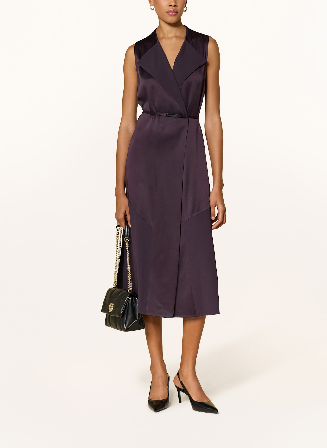 BOSS Satinkleid DIMOSA: DUNKELLILA