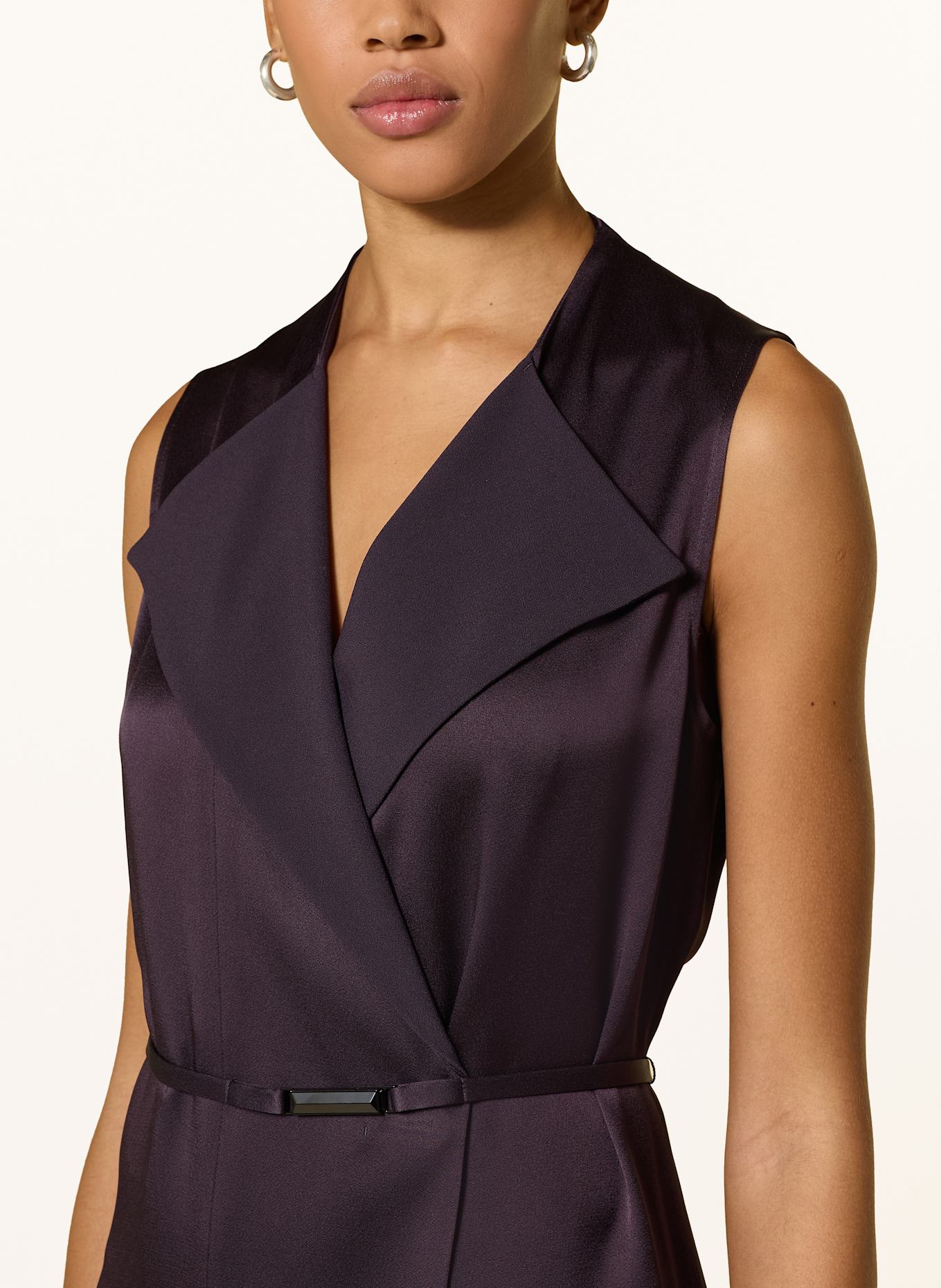 BOSS Satinkleid DIMOSA: DUNKELLILA