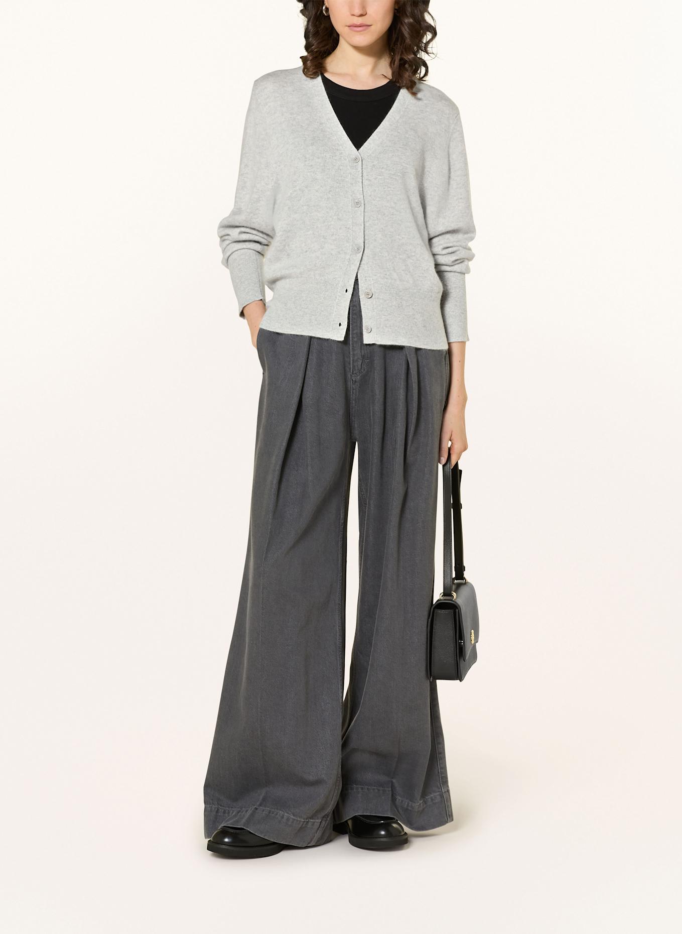 BOSS Strickjacke FUVRONA aus Cashmere: HELLGRAU