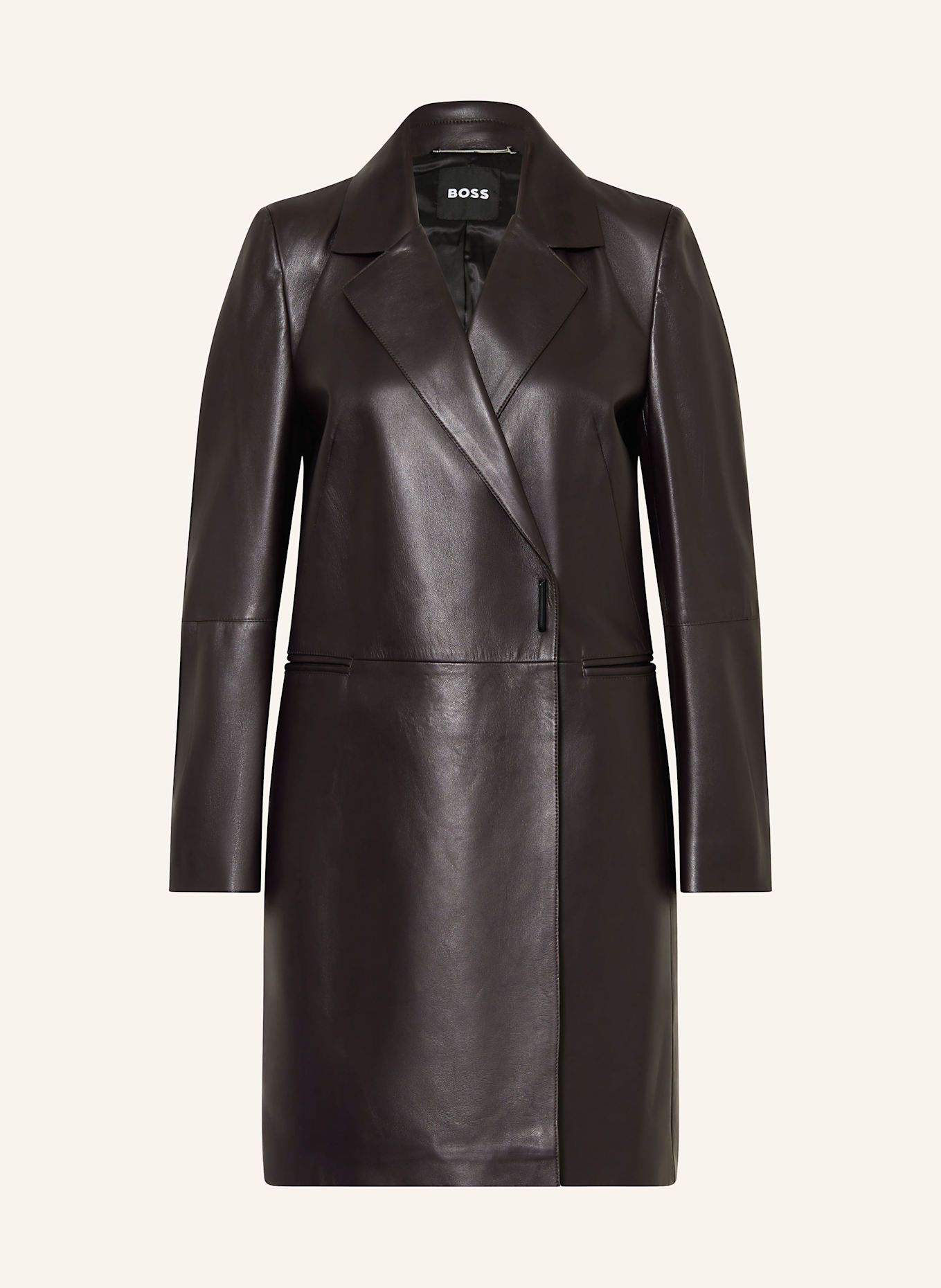 BOSS Ledermantel SONNET: DUNKELLILA