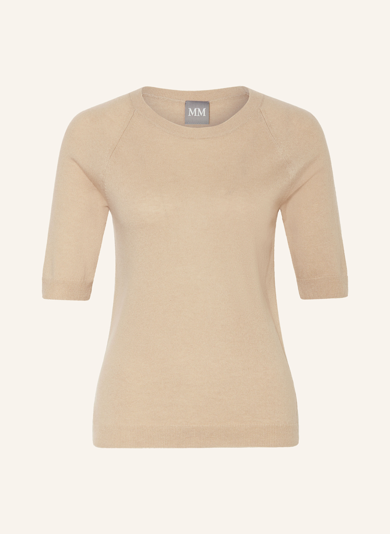 MM YEN knit shirt with cashmere: BEIGE