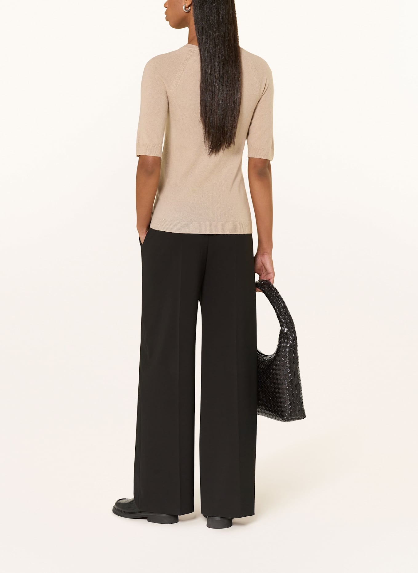 MM YEN knit shirt with cashmere: BEIGE