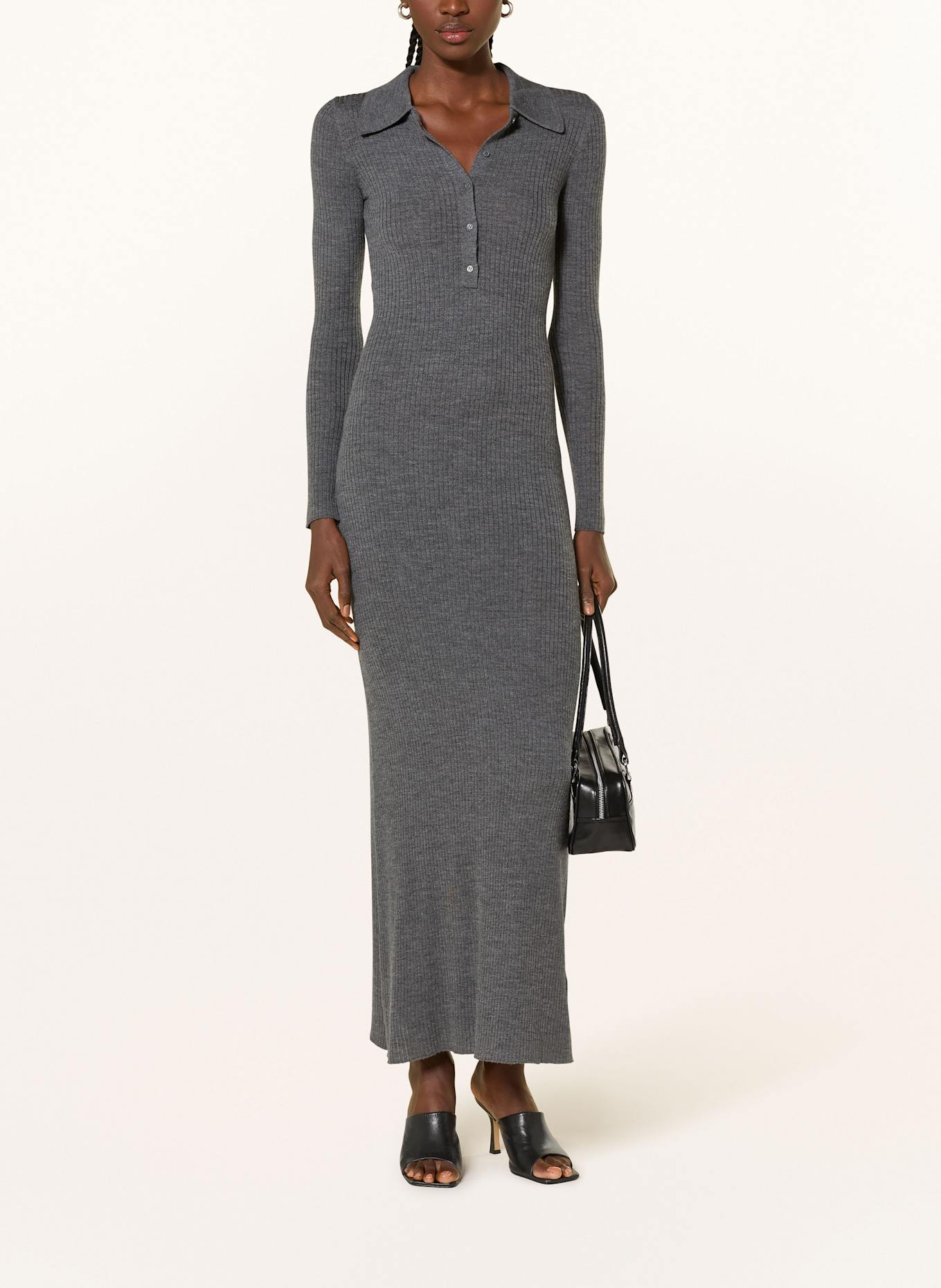 WRSTBHVR Sukienka z dzianiny ROMI: CZIEMNOSZARY