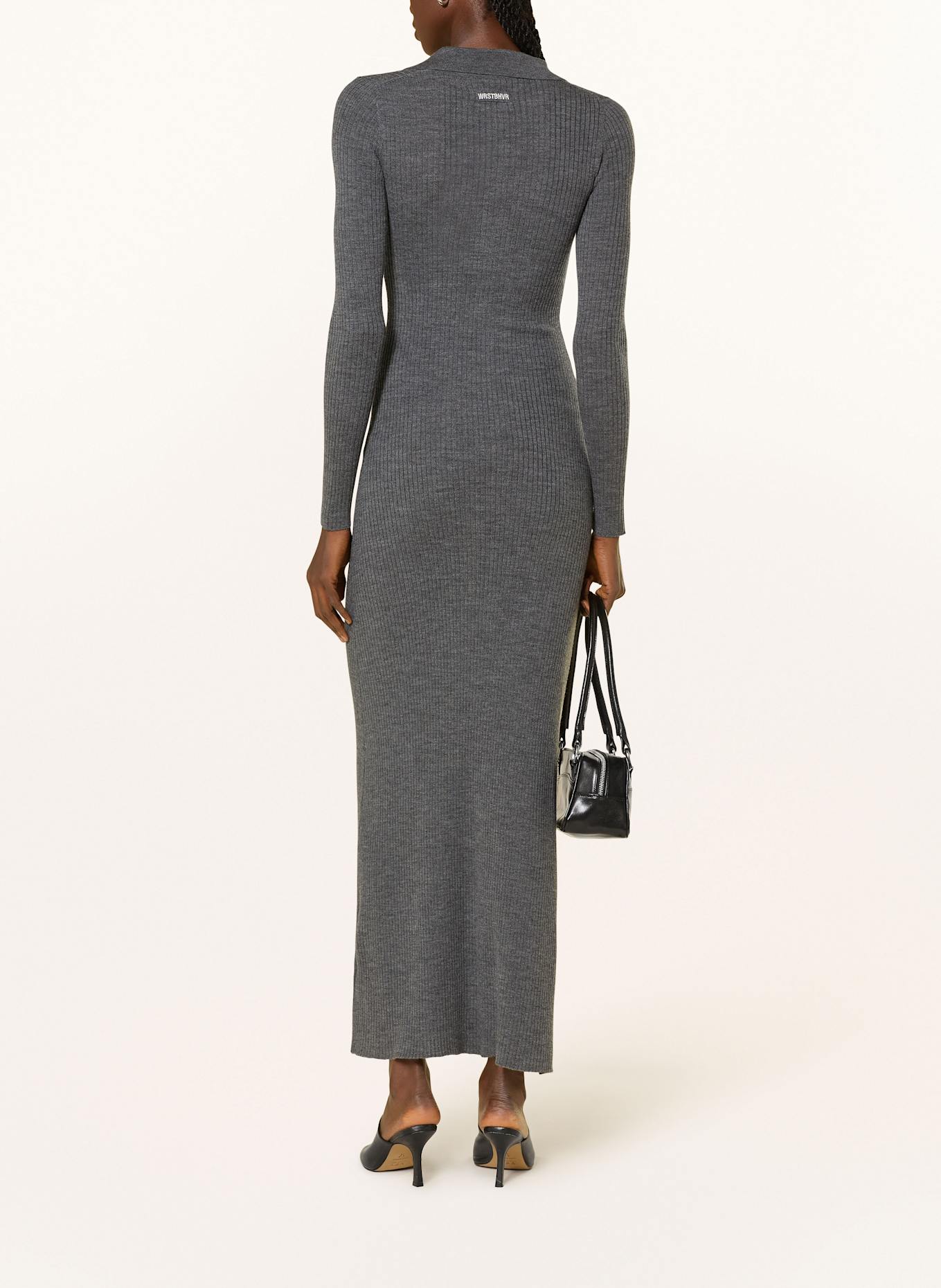 WRSTBHVR Sukienka z dzianiny ROMI: CZIEMNOSZARY