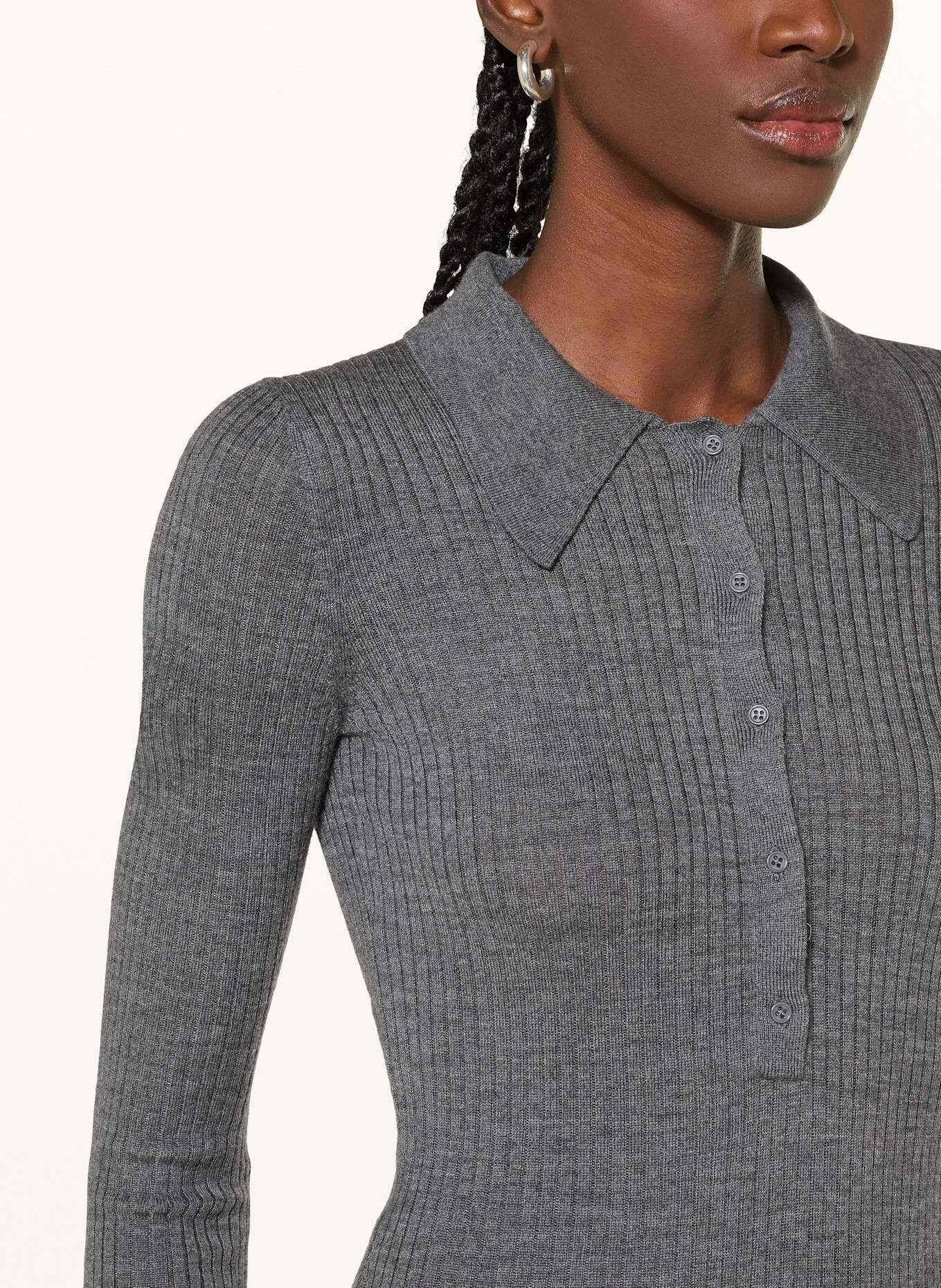 WRSTBHVR Sukienka z dzianiny ROMI: CZIEMNOSZARY