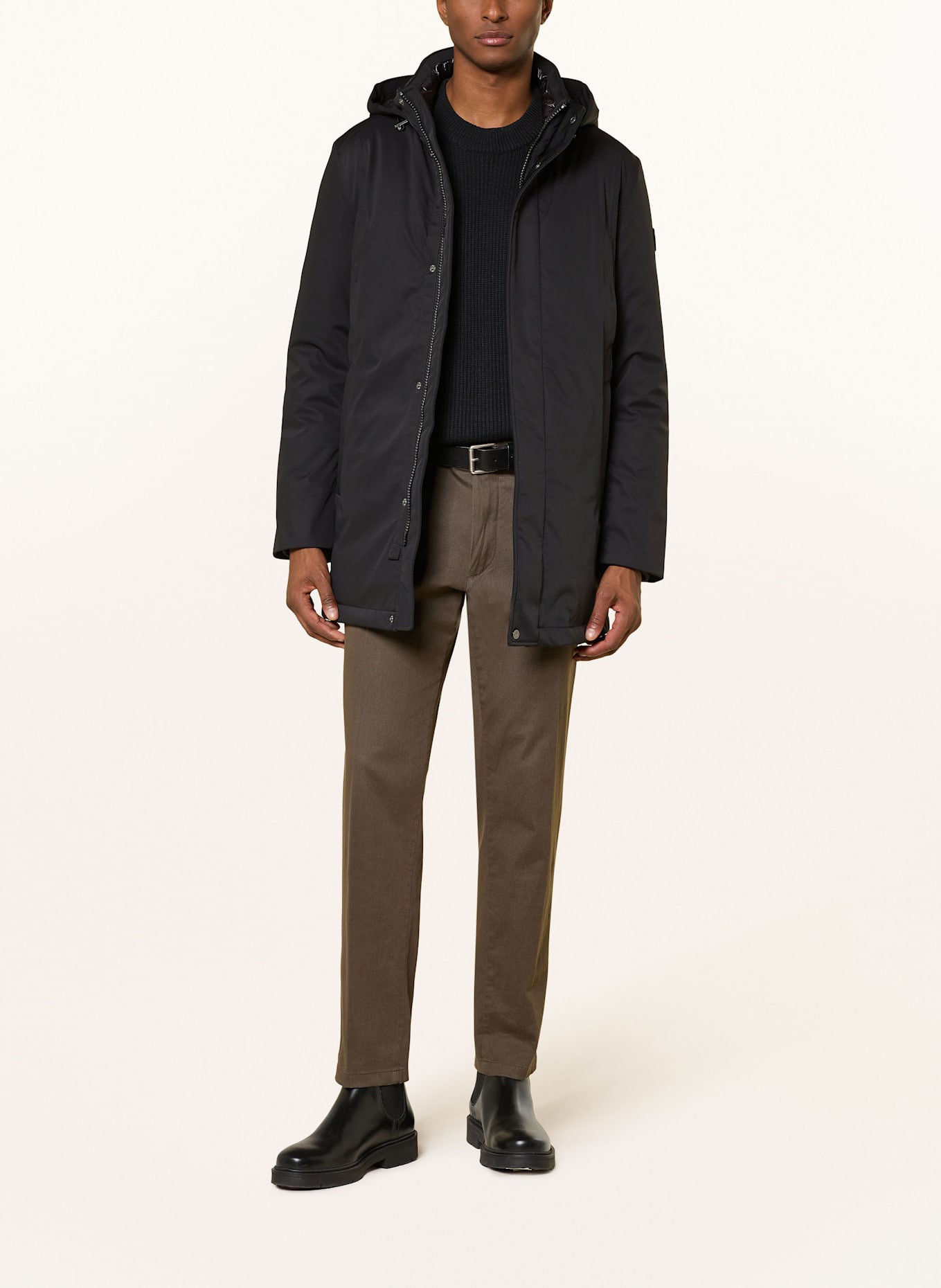 MILESTONE Parka MSRICHMOND mit abnehmbarer Kapuze: SCHWARZ