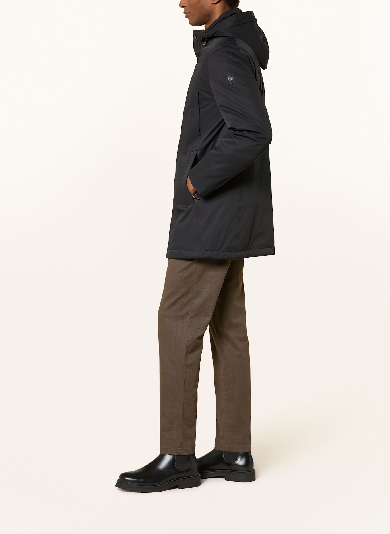 MILESTONE Parka MSRICHMOND mit abnehmbarer Kapuze: SCHWARZ