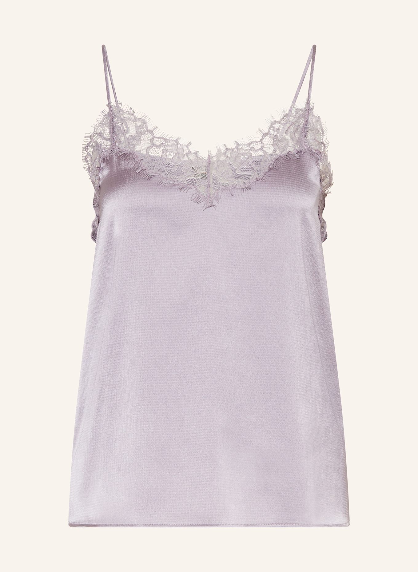 BOSS Satintop ILESSY mit Spitze: HELLLILA