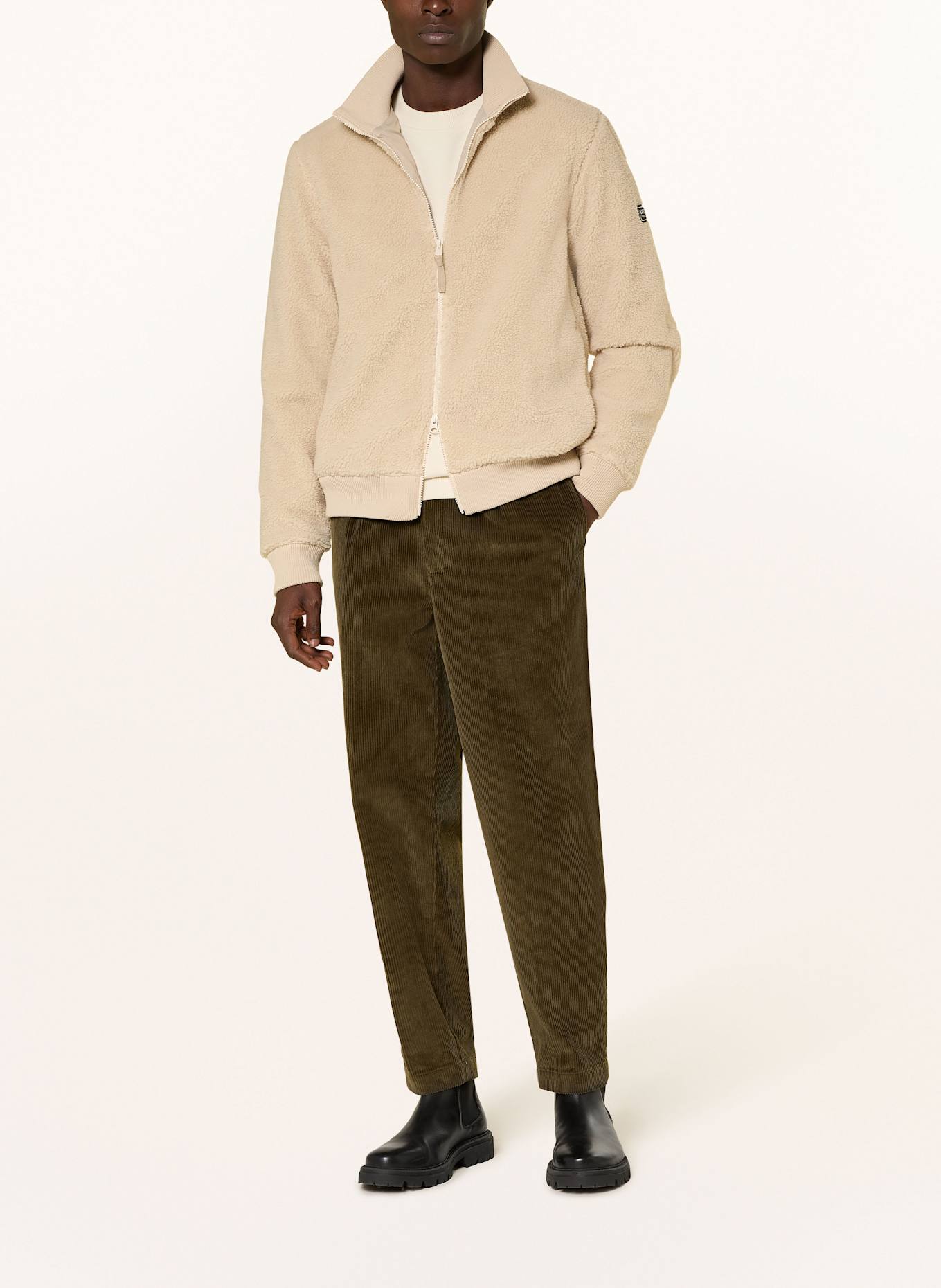 BARBOUR INTERNATIONAL Teddyfell-Jacke DINSTONE: BEIGE