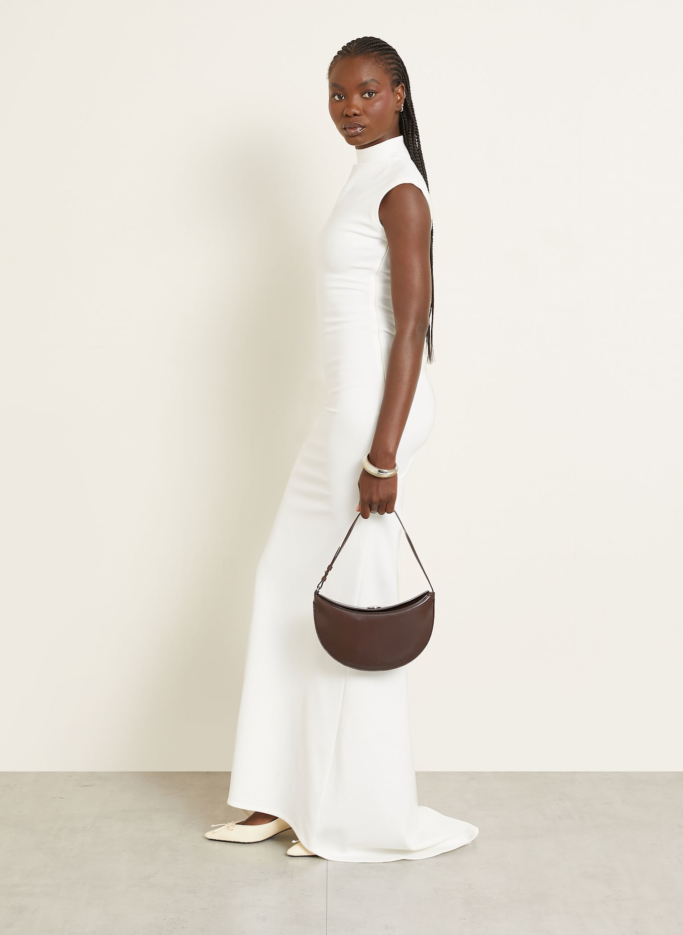 JACQUEMUS Shoulder bag LE PETIT CALISSO ROND: DARK BROWN